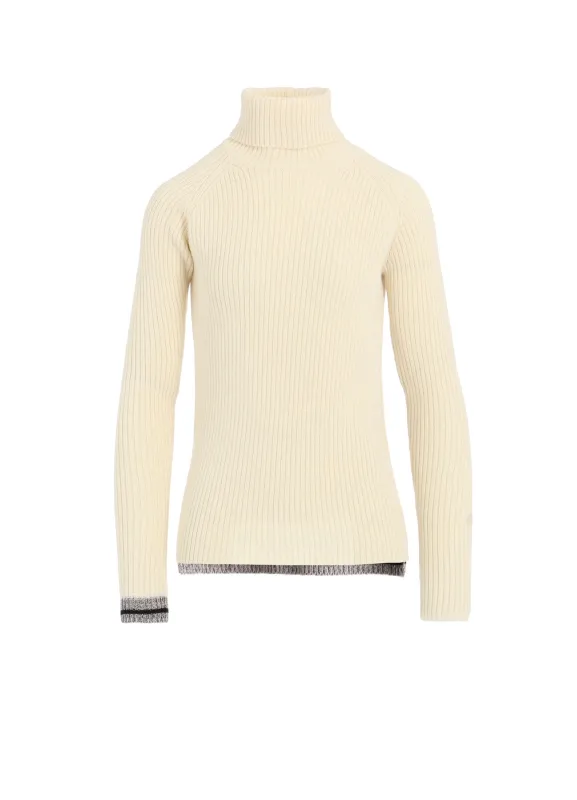 RIBBED HIGH NECK PULLOVER sold by Yohji Yamamoto