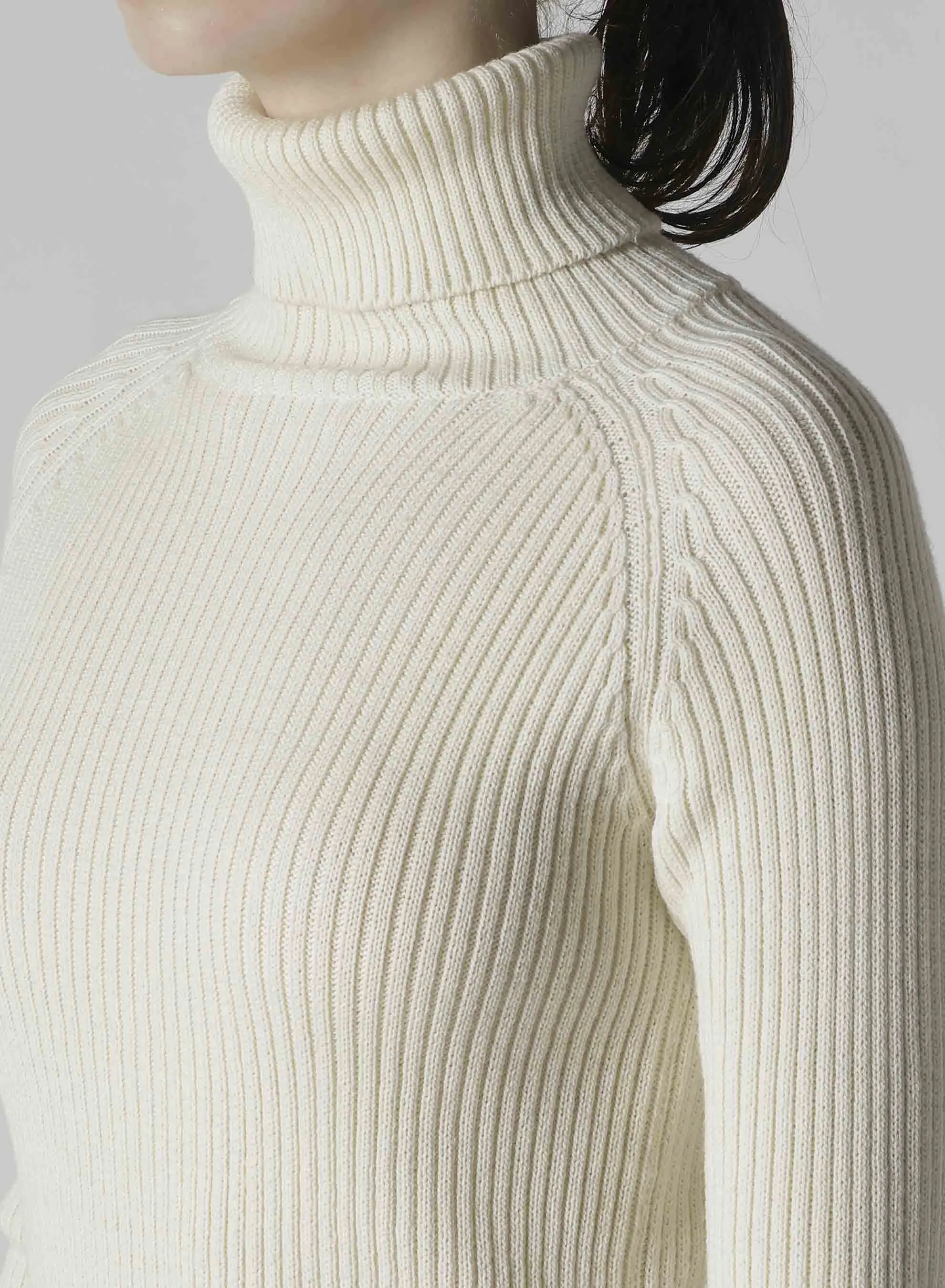 RIBBED HIGH NECK PULLOVER sold by Yohji Yamamoto product image thumbnail 5