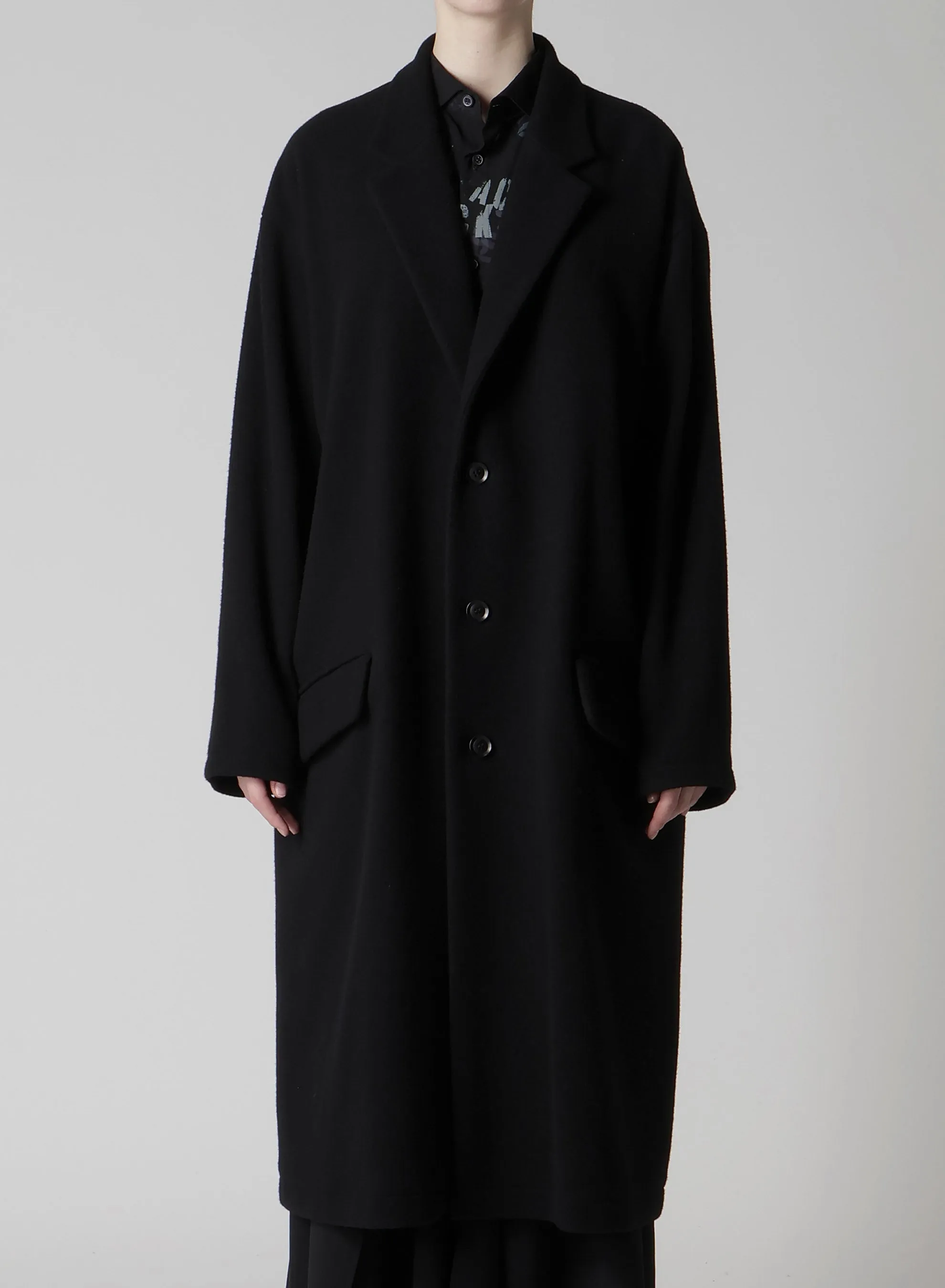 WOOL MOSSER 3-BUTTON TAILORED COAT sold by Yohji Yamamoto product image thumbnail 5