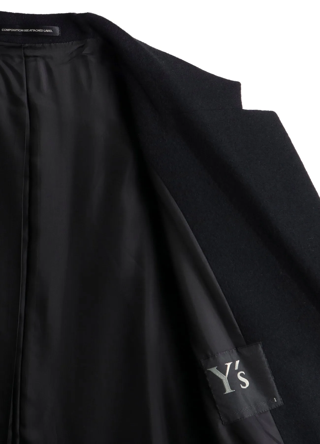 WOOL MOSSER 3-BUTTON TAILORED COAT sold by Yohji Yamamoto product image thumbnail 4