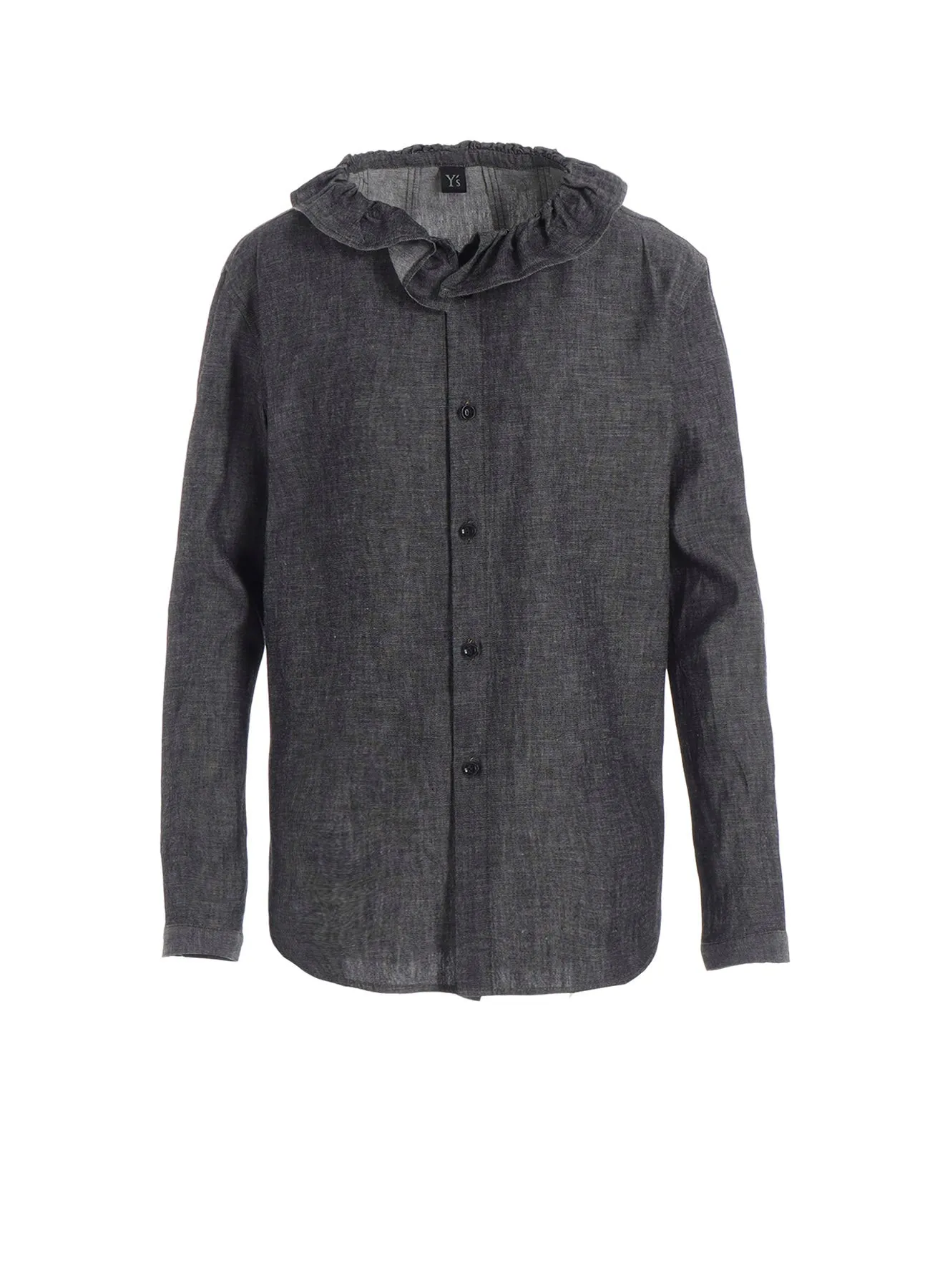 6OZ GATHER COLLAR DENIM SHIRT sold by Yohji Yamamoto