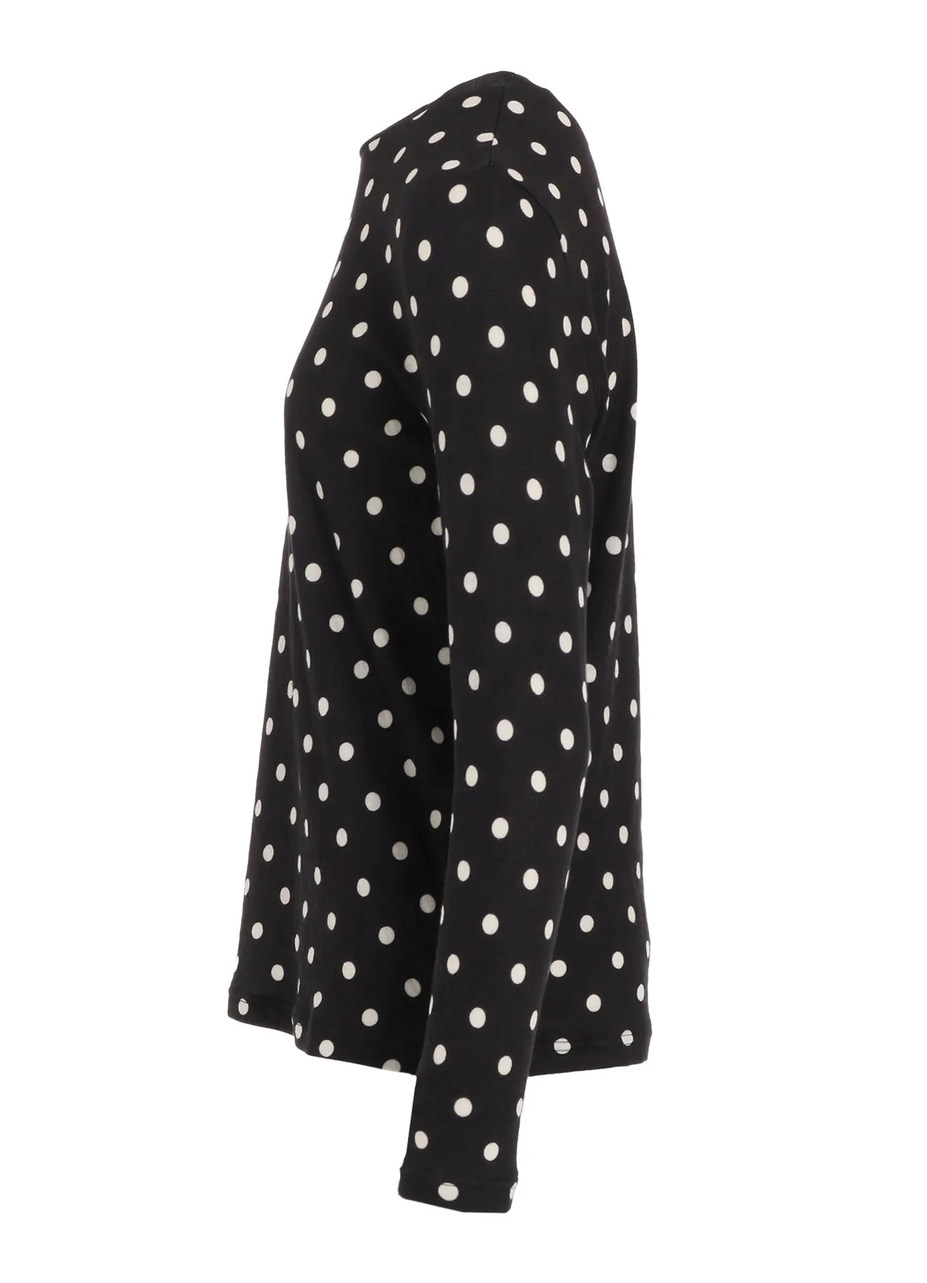 80/1 DUAL-LAYER JERSEY DOT PRINT CREW NECK SHIRT sold by Yohji Yamamoto product image thumbnail 3