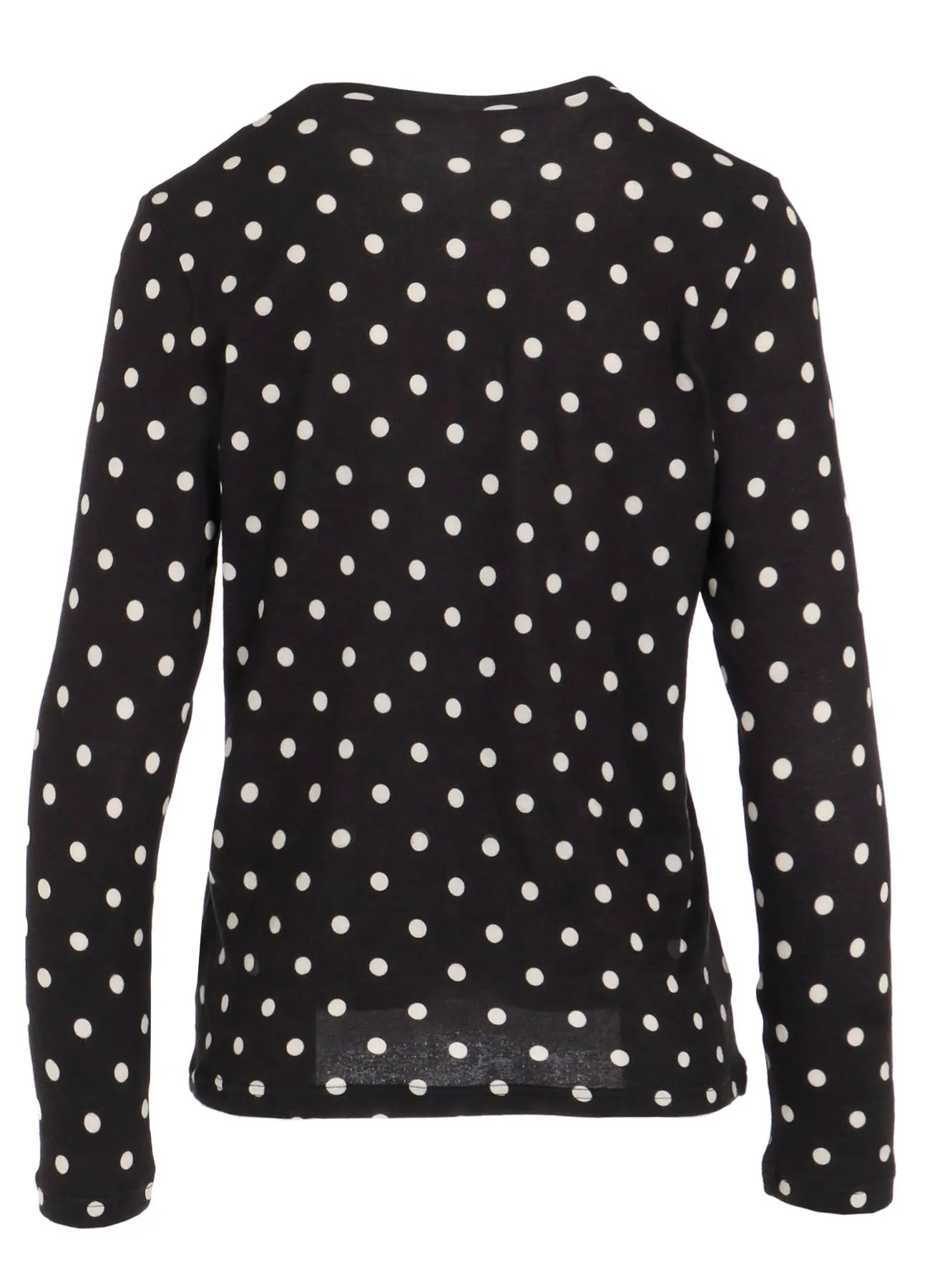 80/1 DUAL-LAYER JERSEY DOT PRINT CREW NECK SHIRT sold by Yohji Yamamoto product image thumbnail 4