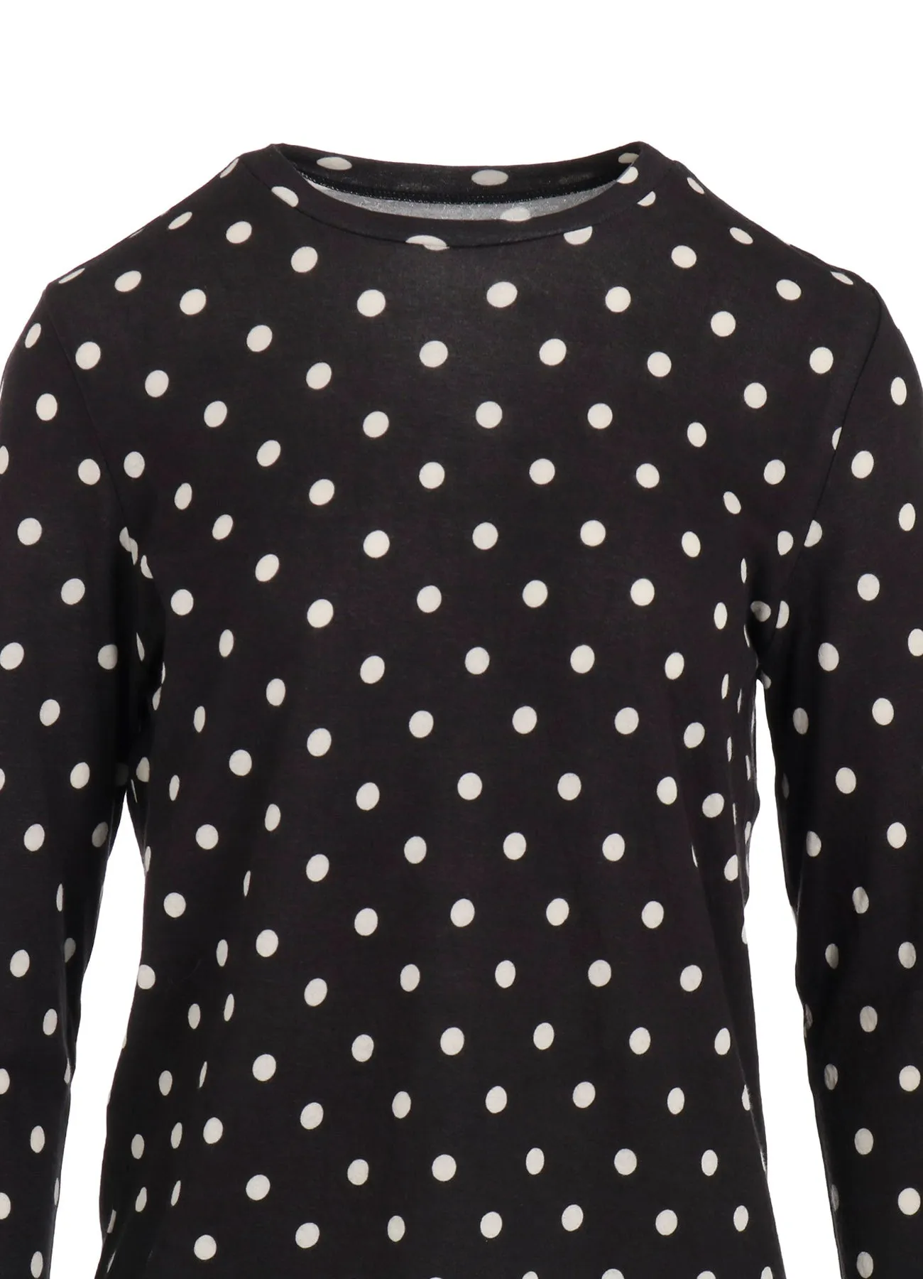 80/1 DUAL-LAYER JERSEY DOT PRINT CREW NECK SHIRT sold by Yohji Yamamoto product image thumbnail 5