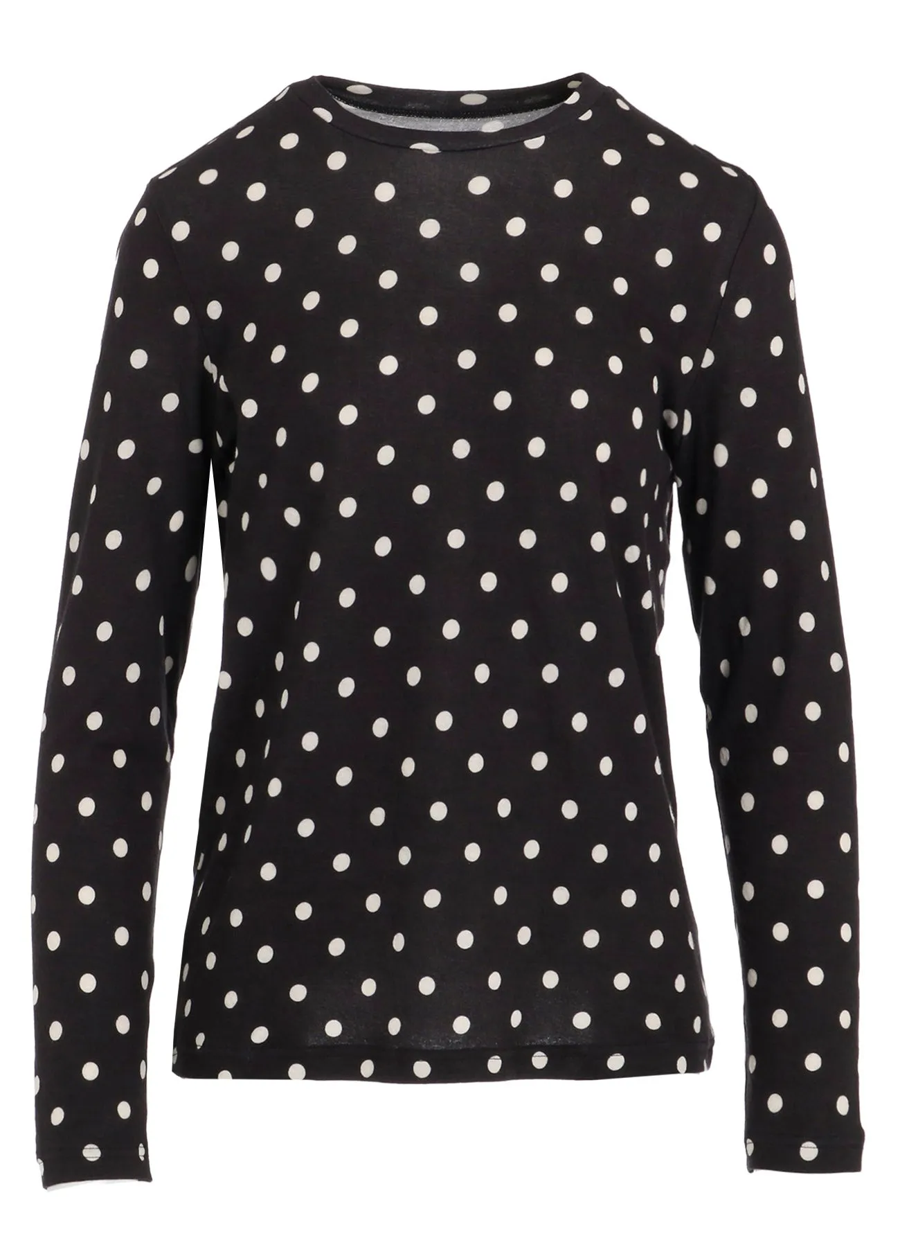 80/1 DUAL-LAYER JERSEY DOT PRINT CREW NECK SHIRT sold by Yohji Yamamoto product image thumbnail 2