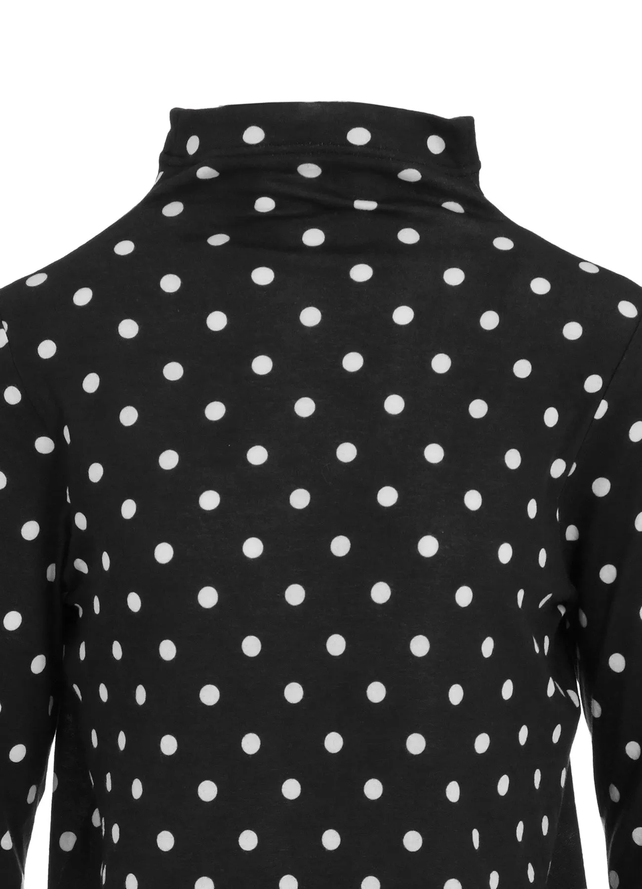 80/1 DUAL-LAYER JERSEY DOT PRINT BOTTLE NECK 3/4 SLEEVE SHIRT sold by Yohji Yamamoto product image thumbnail 5