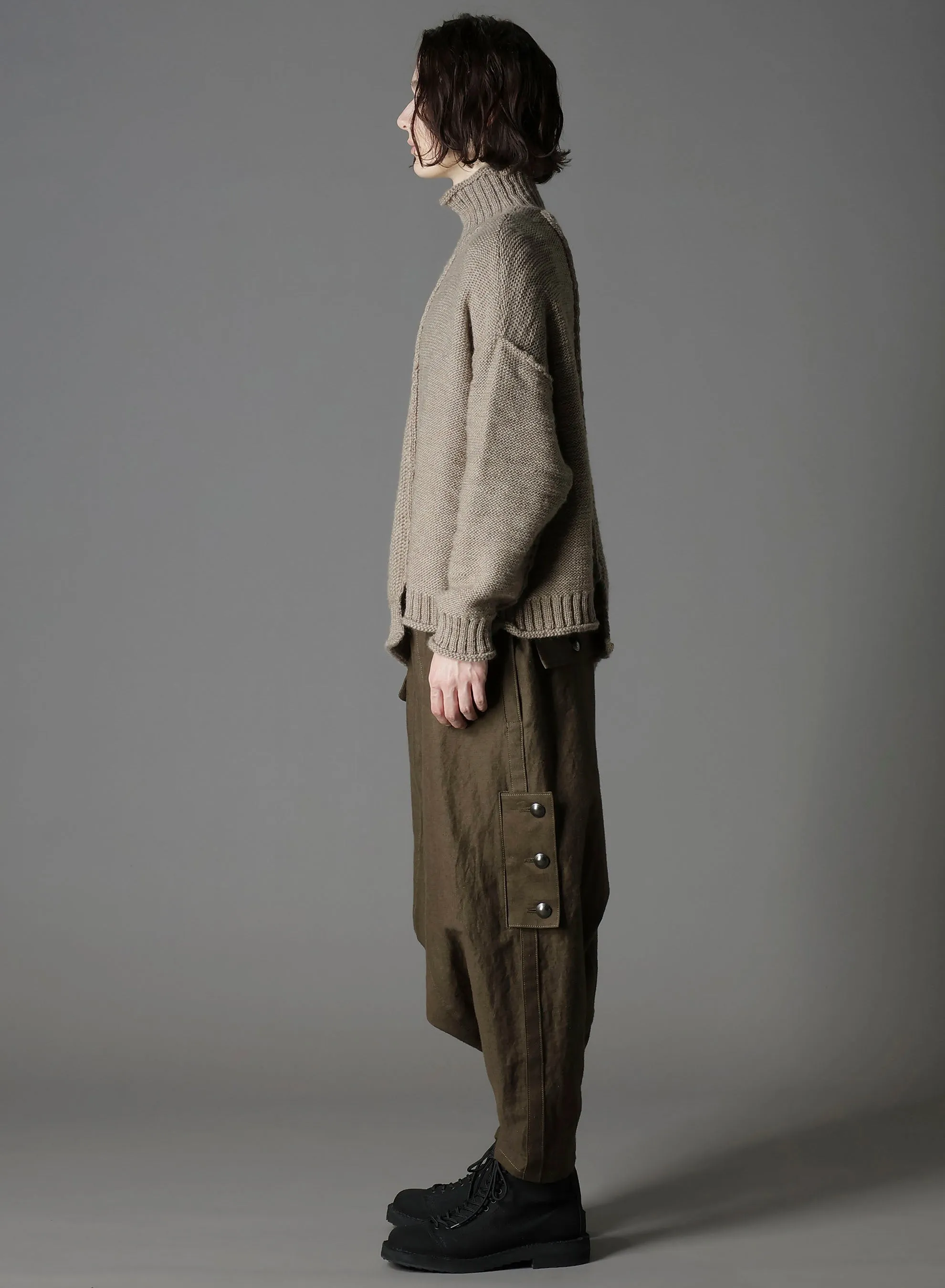 ROVING SLUB WOOL UNBALANCE TURTLENECK sold by Yohji Yamamoto product image thumbnail 3