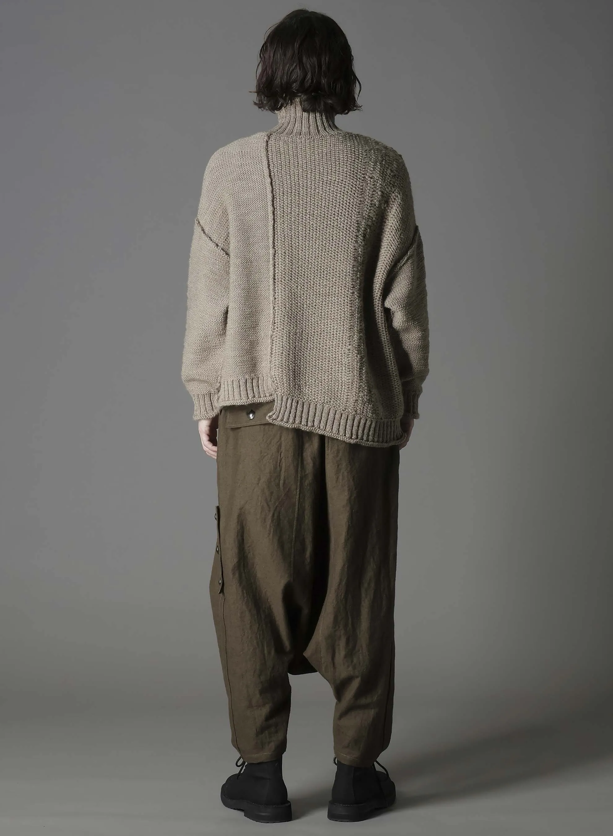 ROVING SLUB WOOL UNBALANCE TURTLENECK sold by Yohji Yamamoto product image thumbnail 4