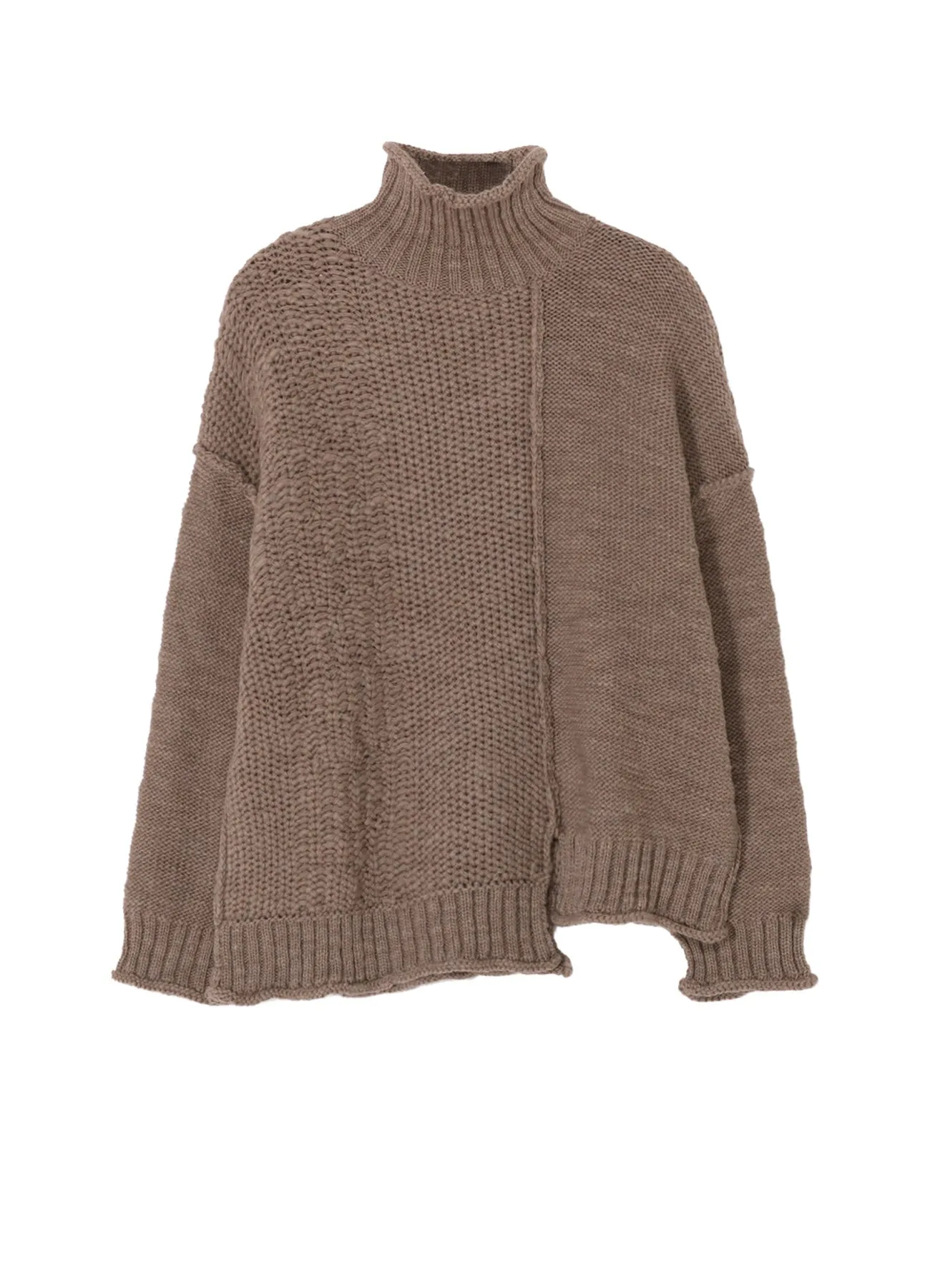 ROVING SLUB WOOL UNBALANCE TURTLENECK sold by Yohji Yamamoto