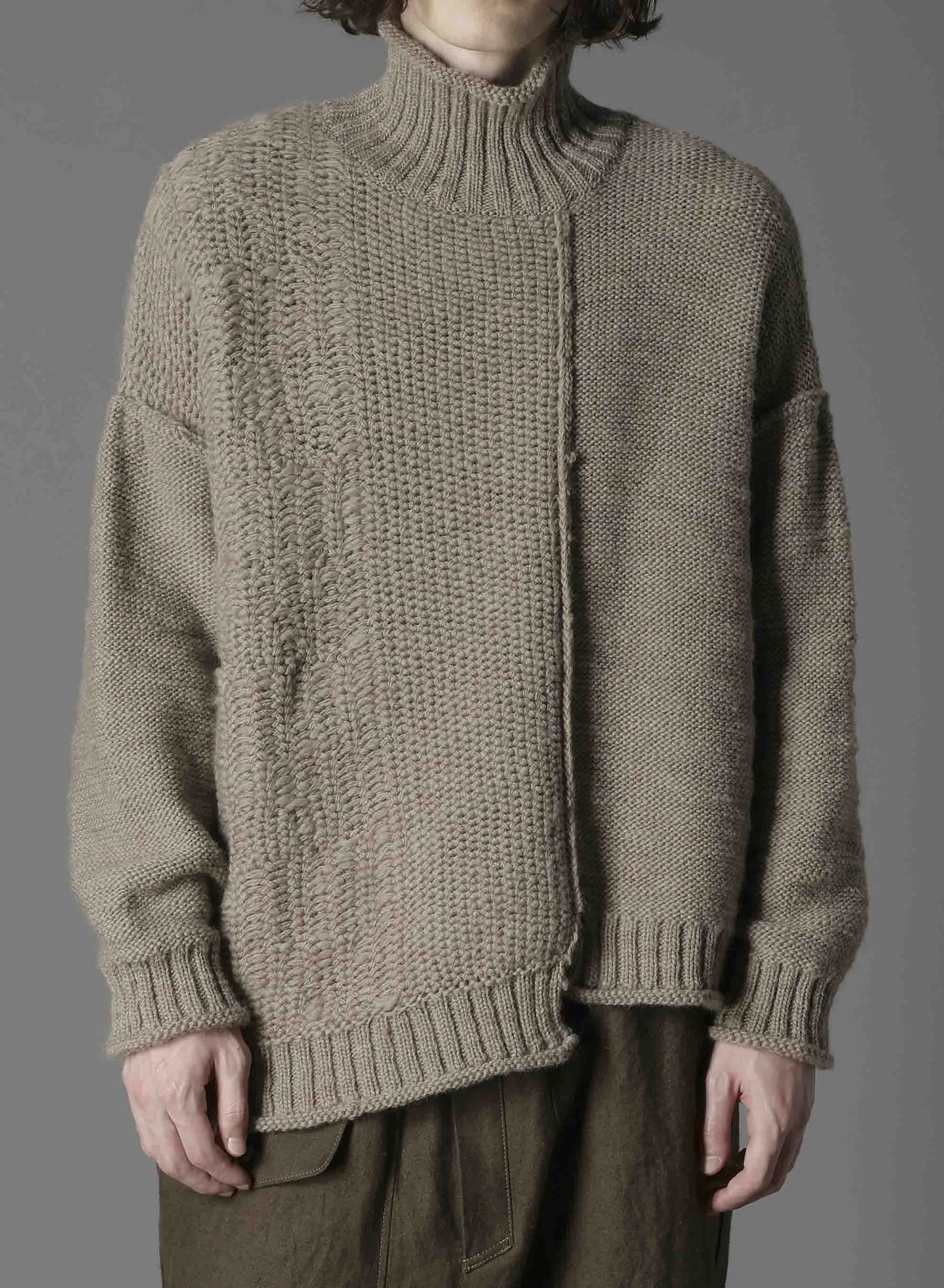 ROVING SLUB WOOL UNBALANCE TURTLENECK sold by Yohji Yamamoto product image thumbnail 5