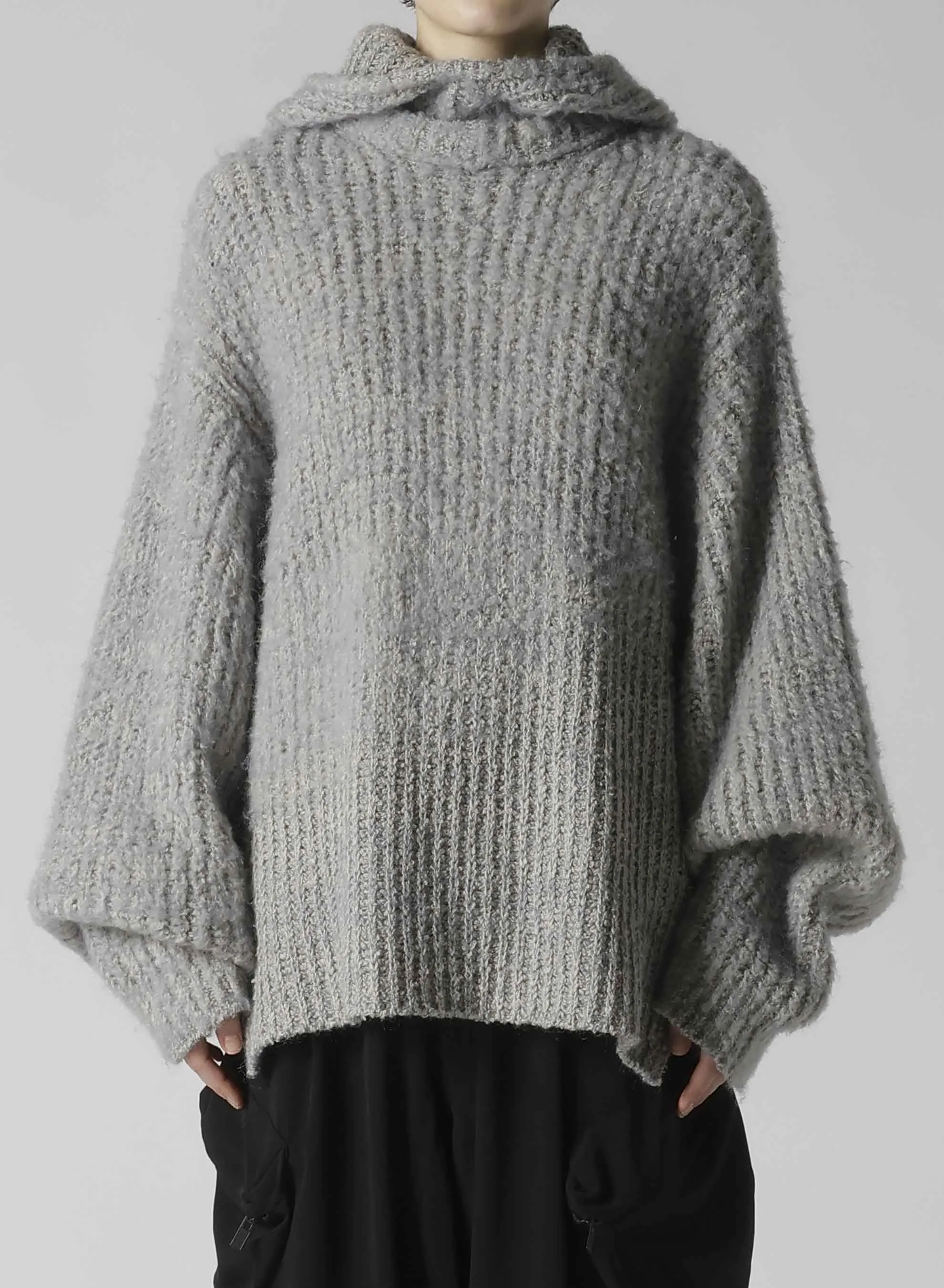 FLEECE RAISED HOODIE sold by Yohji Yamamoto product image thumbnail 4