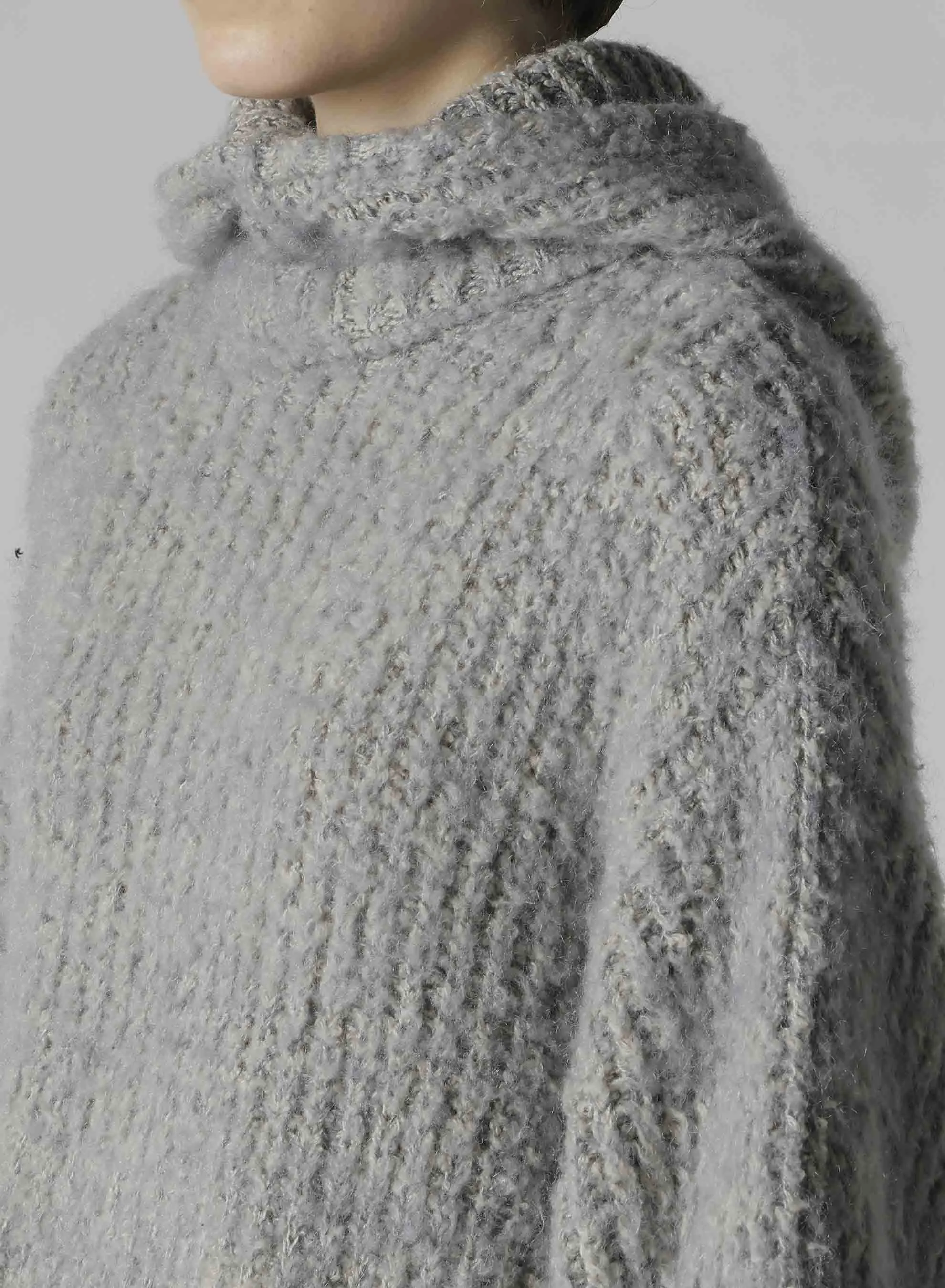 FLEECE RAISED HOODIE sold by Yohji Yamamoto product image thumbnail 5