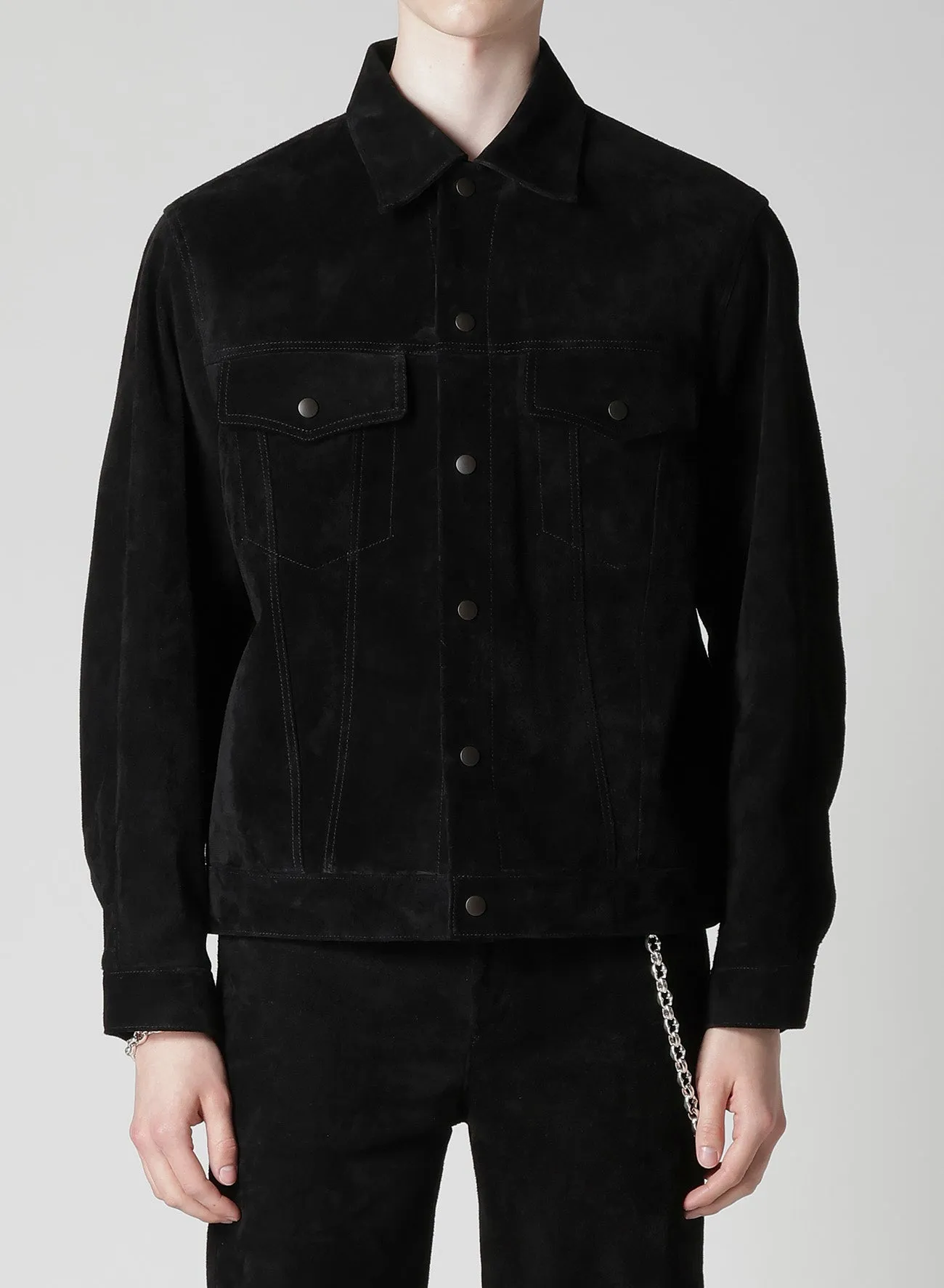 【Y's for men × MASSES】HORSE SUEDE LETHER TRUCKER JACKET sold by Yohji Yamamoto product image thumbnail 5