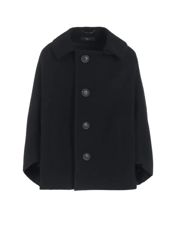 AIRY MOSSER IRREGULAR SLEEVE SHORT COAT sold by Yohji Yamamoto