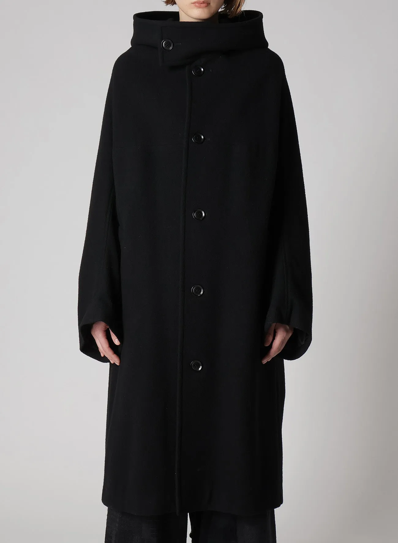 AIRY MOSSER LONG CAPE COAT sold by Yohji Yamamoto product image thumbnail 5