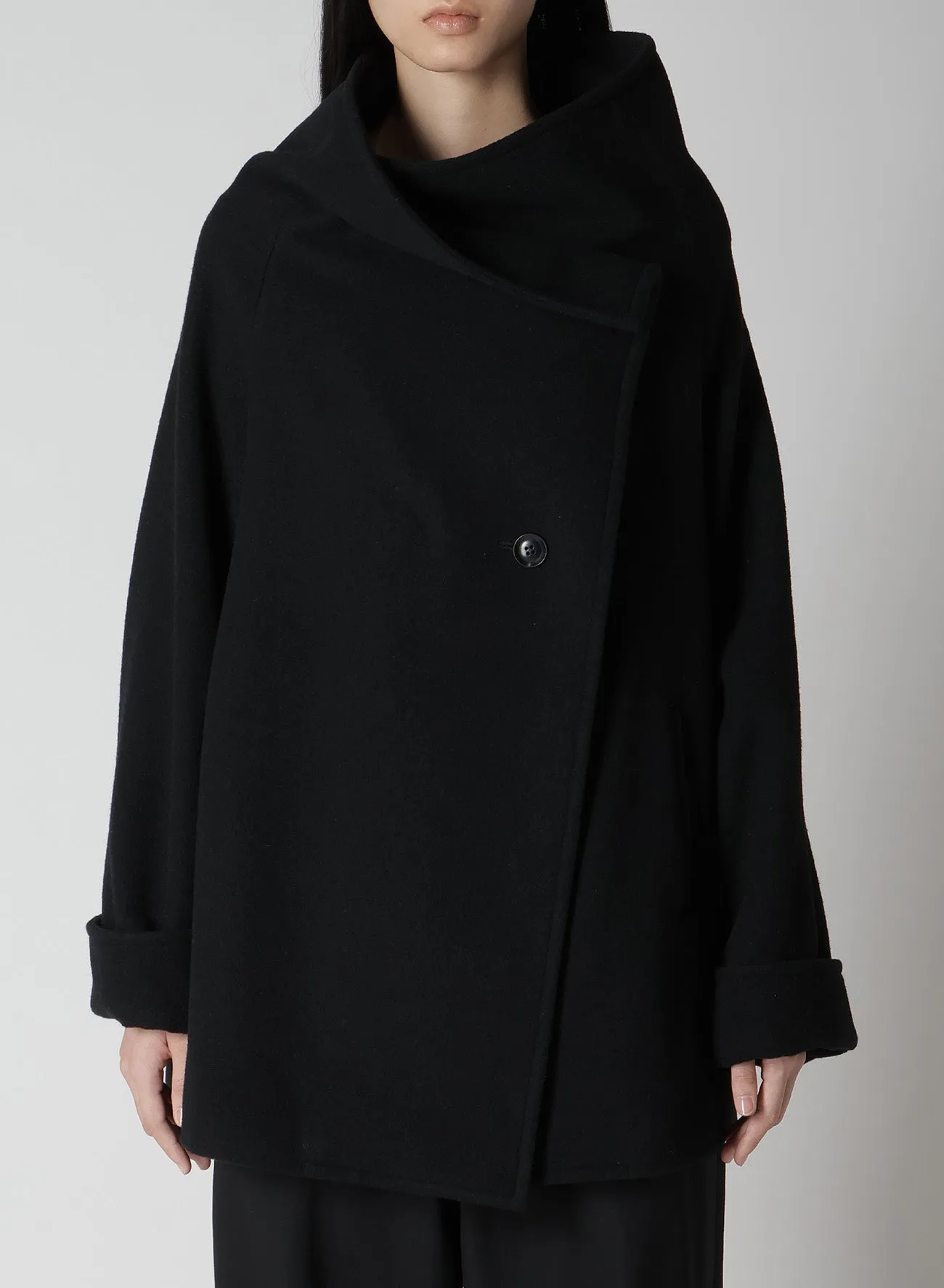 AIRY MOSSER WRAP COAT sold by Yohji Yamamoto product image thumbnail 5