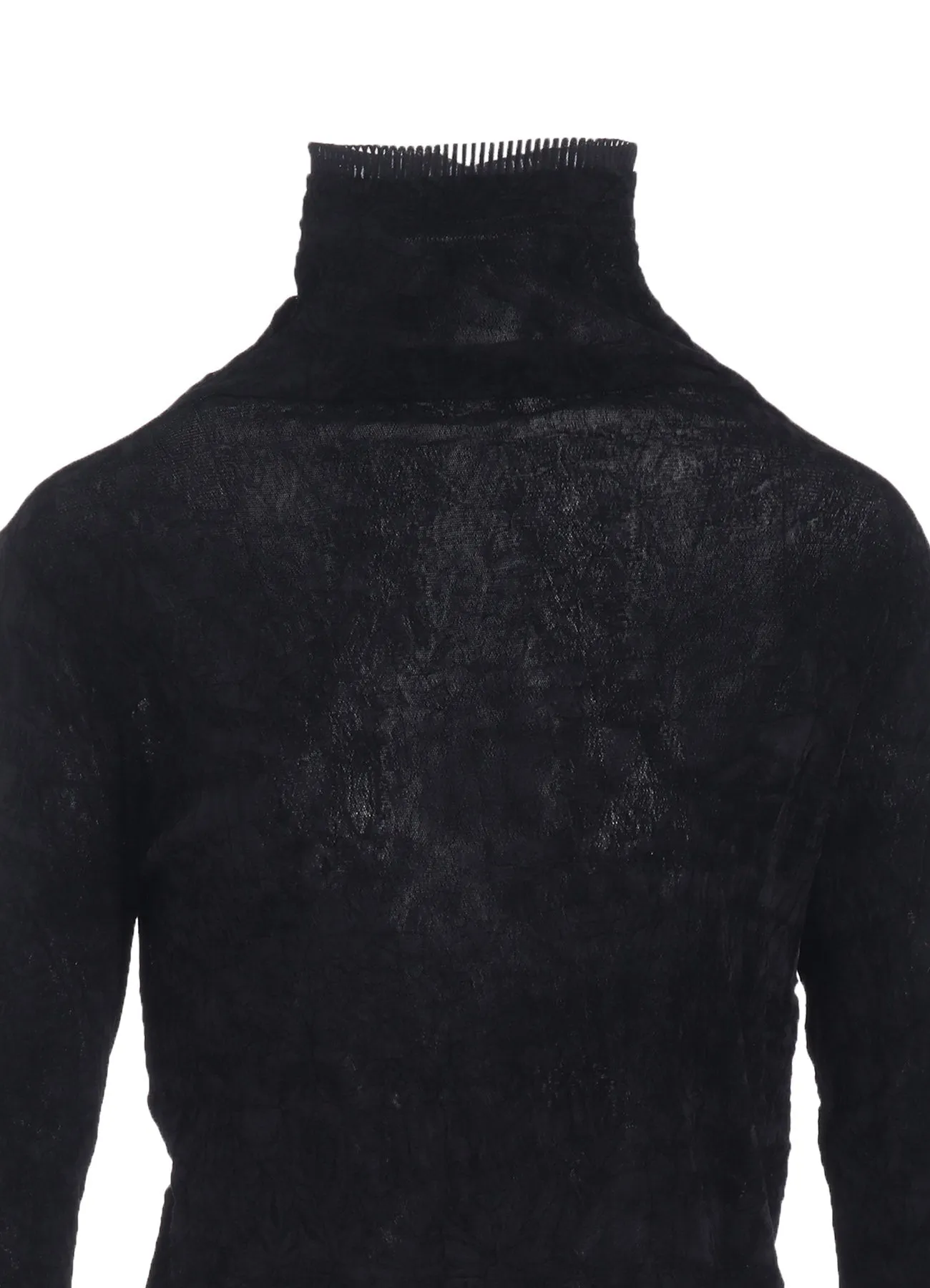 FLOCKED TULLE HIGH NECK T sold by Yohji Yamamoto product image thumbnail 5