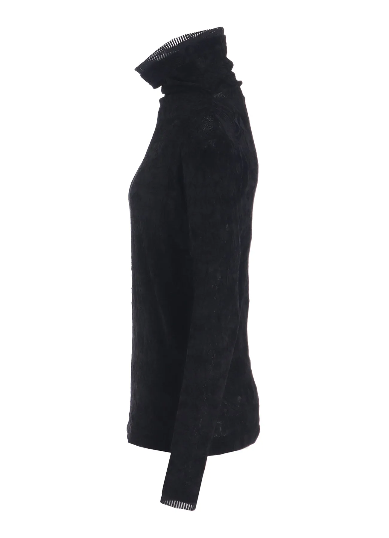 FLOCKED TULLE HIGH NECK T sold by Yohji Yamamoto product image thumbnail 3