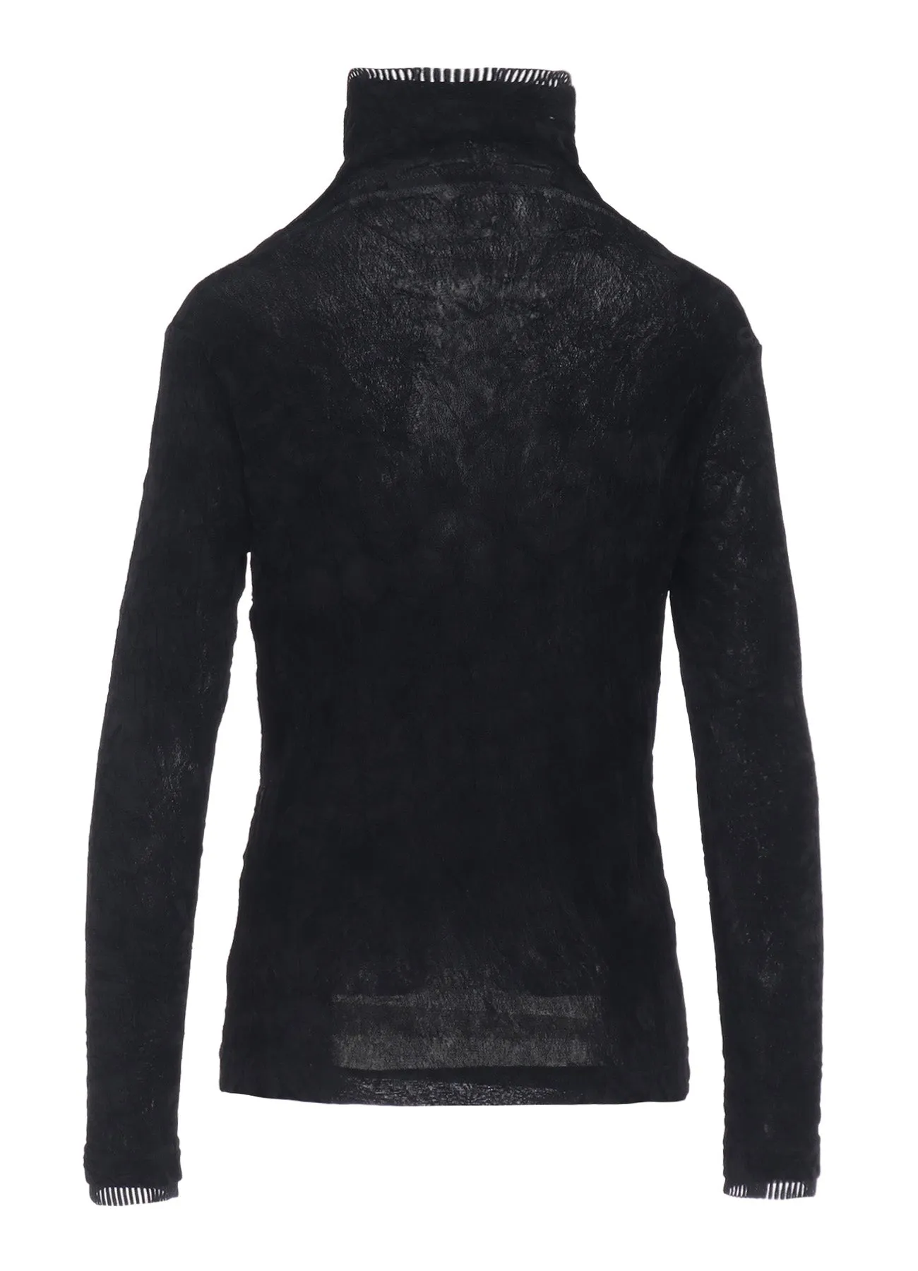 FLOCKED TULLE HIGH NECK T sold by Yohji Yamamoto product image thumbnail 4