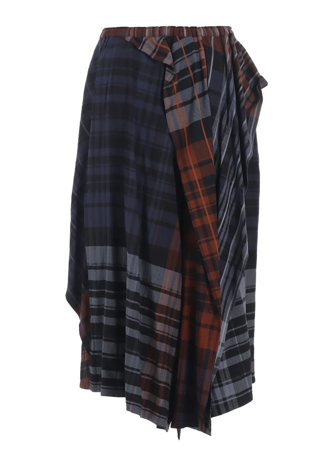 WOOL BLEND PLAID DRAPE PANTS sold by Yohji Yamamoto product image thumbnail 4