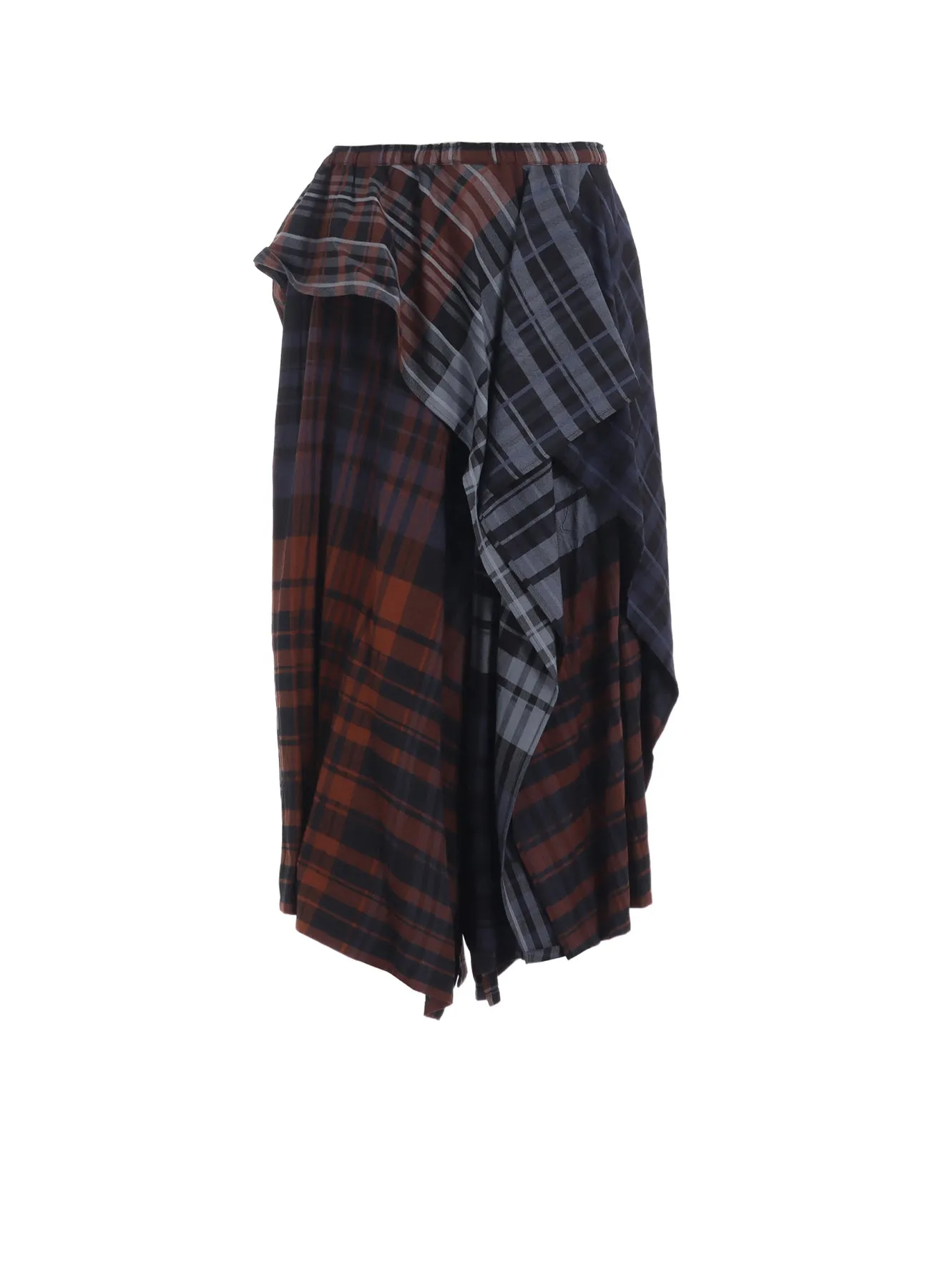 WOOL BLEND PLAID DRAPE PANTS sold by Yohji Yamamoto