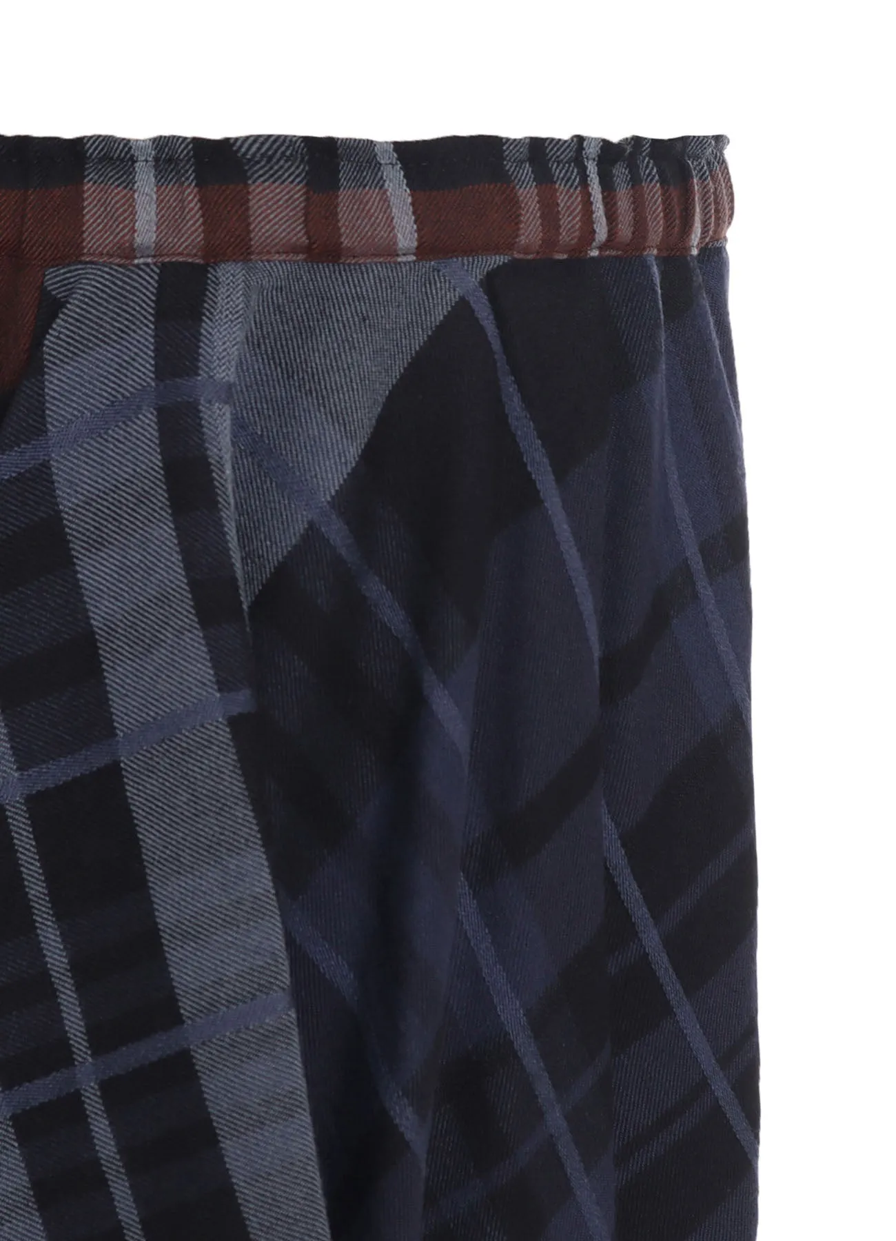WOOL BLEND PLAID DRAPE PANTS sold by Yohji Yamamoto product image thumbnail 5