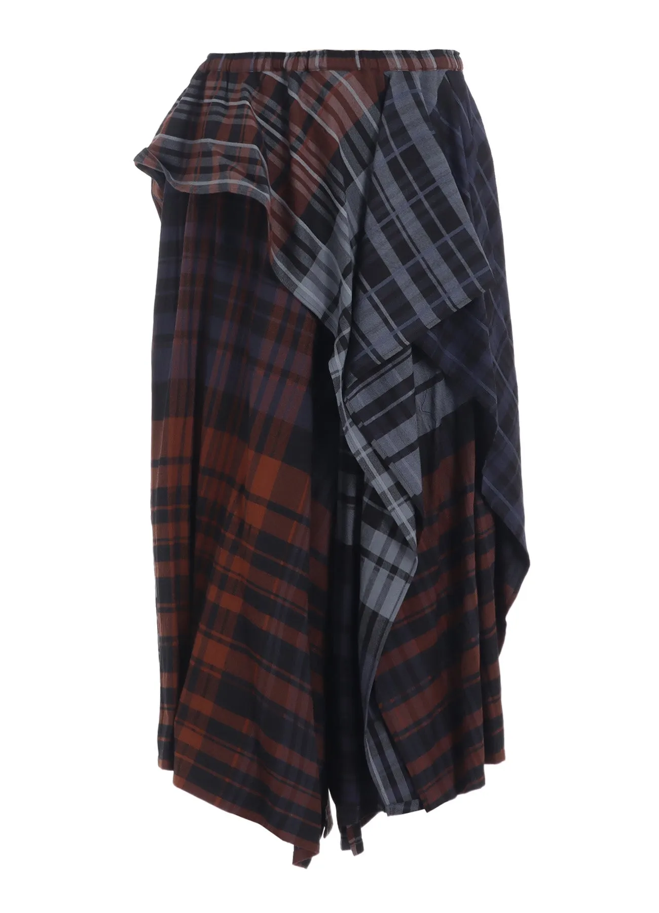 WOOL BLEND PLAID DRAPE PANTS sold by Yohji Yamamoto product image thumbnail 2