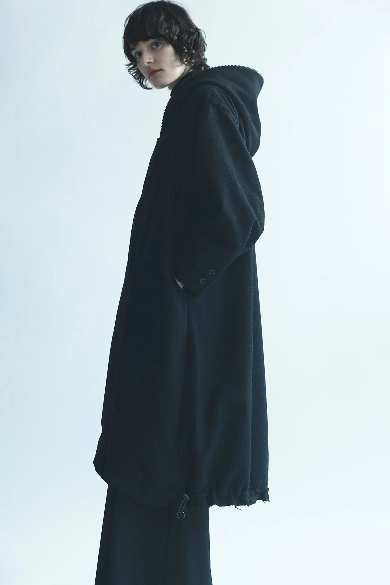 MELTON LONG COAT sold by Yohji Yamamoto product image thumbnail 2