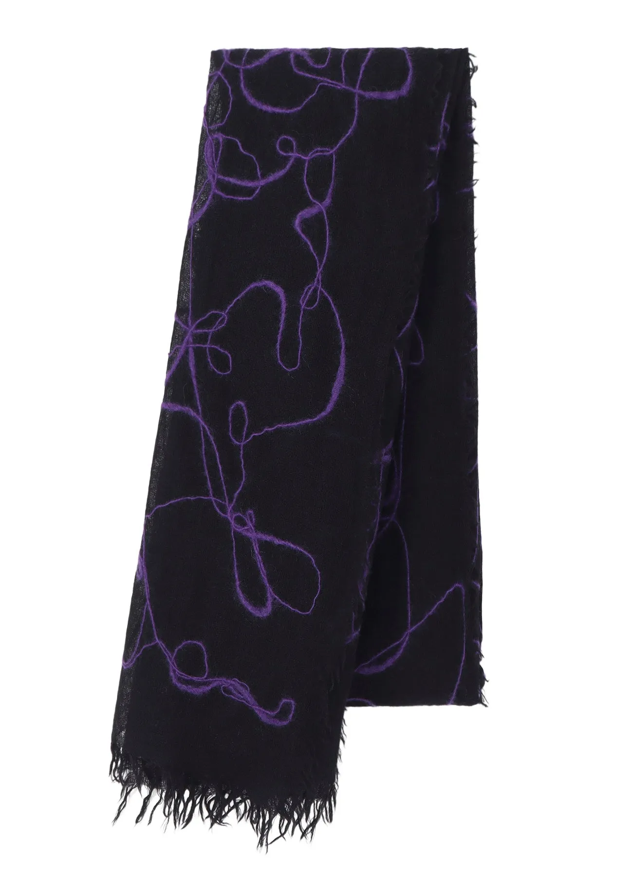 WOOL GAUZE NEEDLE PUNCH STOLE sold by Yohji Yamamoto product image thumbnail 3