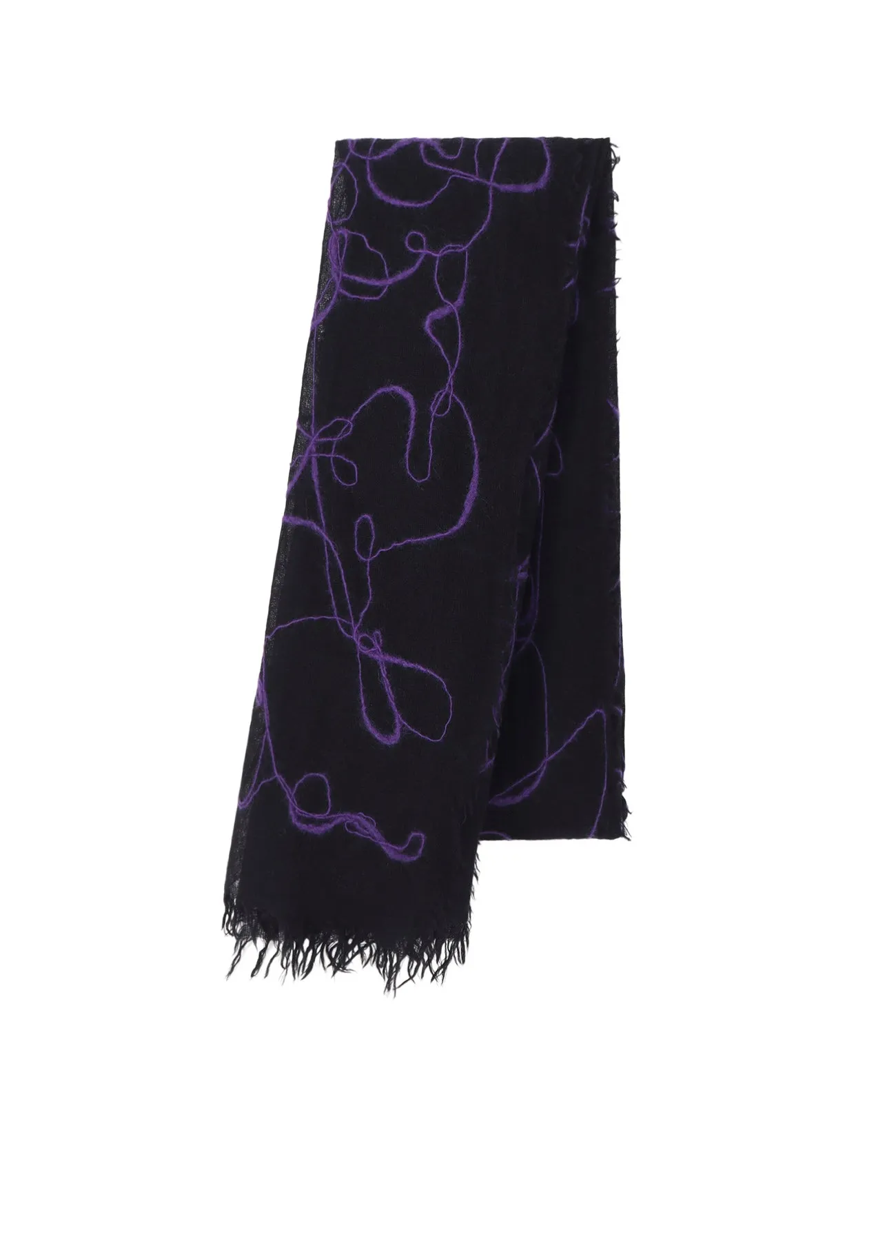 WOOL GAUZE NEEDLE PUNCH STOLE sold by Yohji Yamamoto