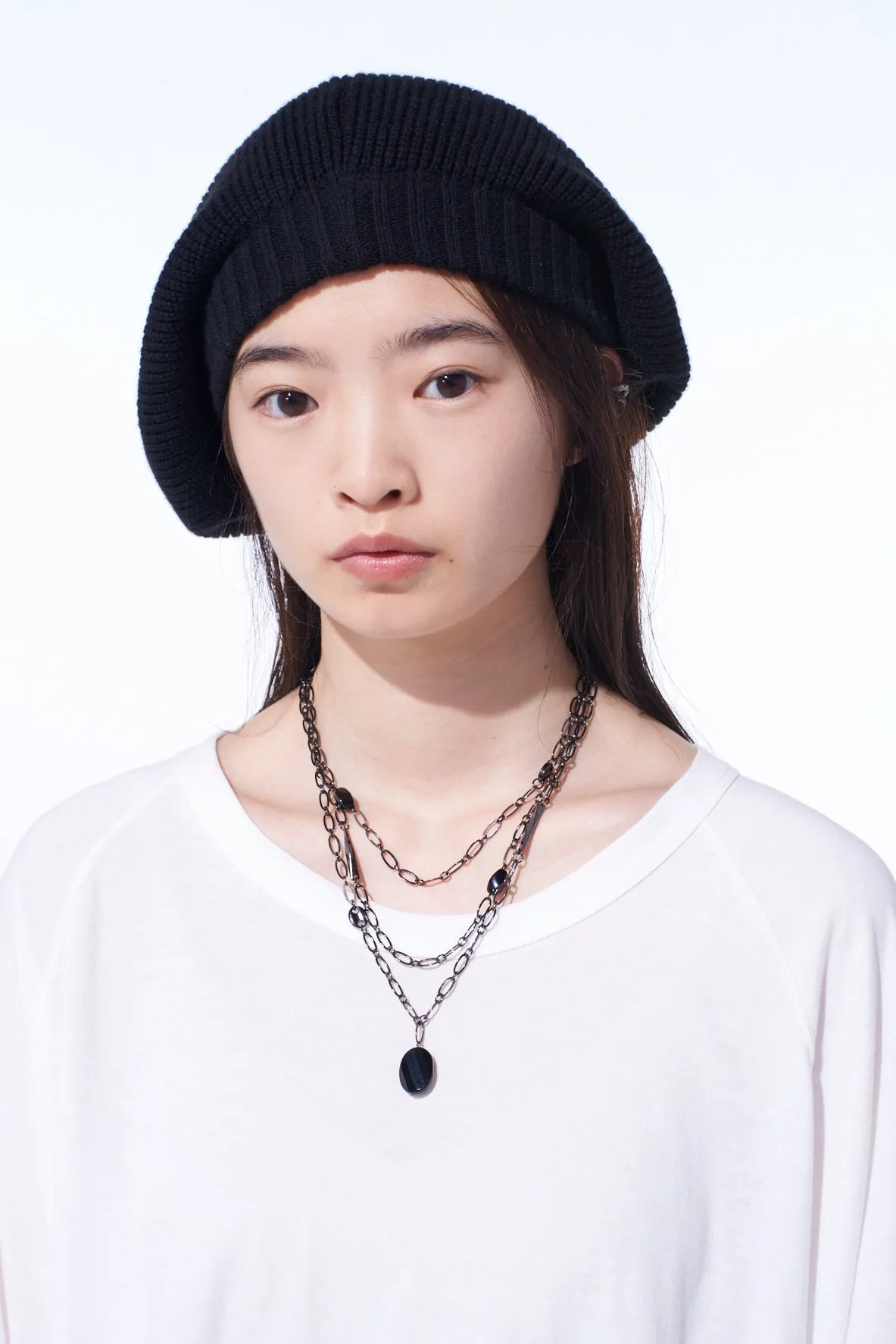 WOOL NYLON KNIT CASQUETTE sold by Yohji Yamamoto product image thumbnail 2