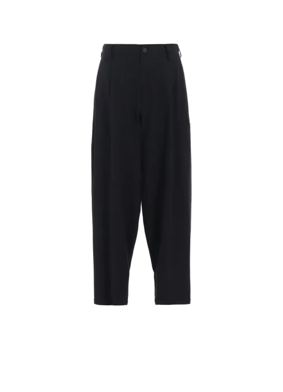 STRIPED SILK ANGORA WOOL TAPERED PANTS sold by Yohji Yamamoto