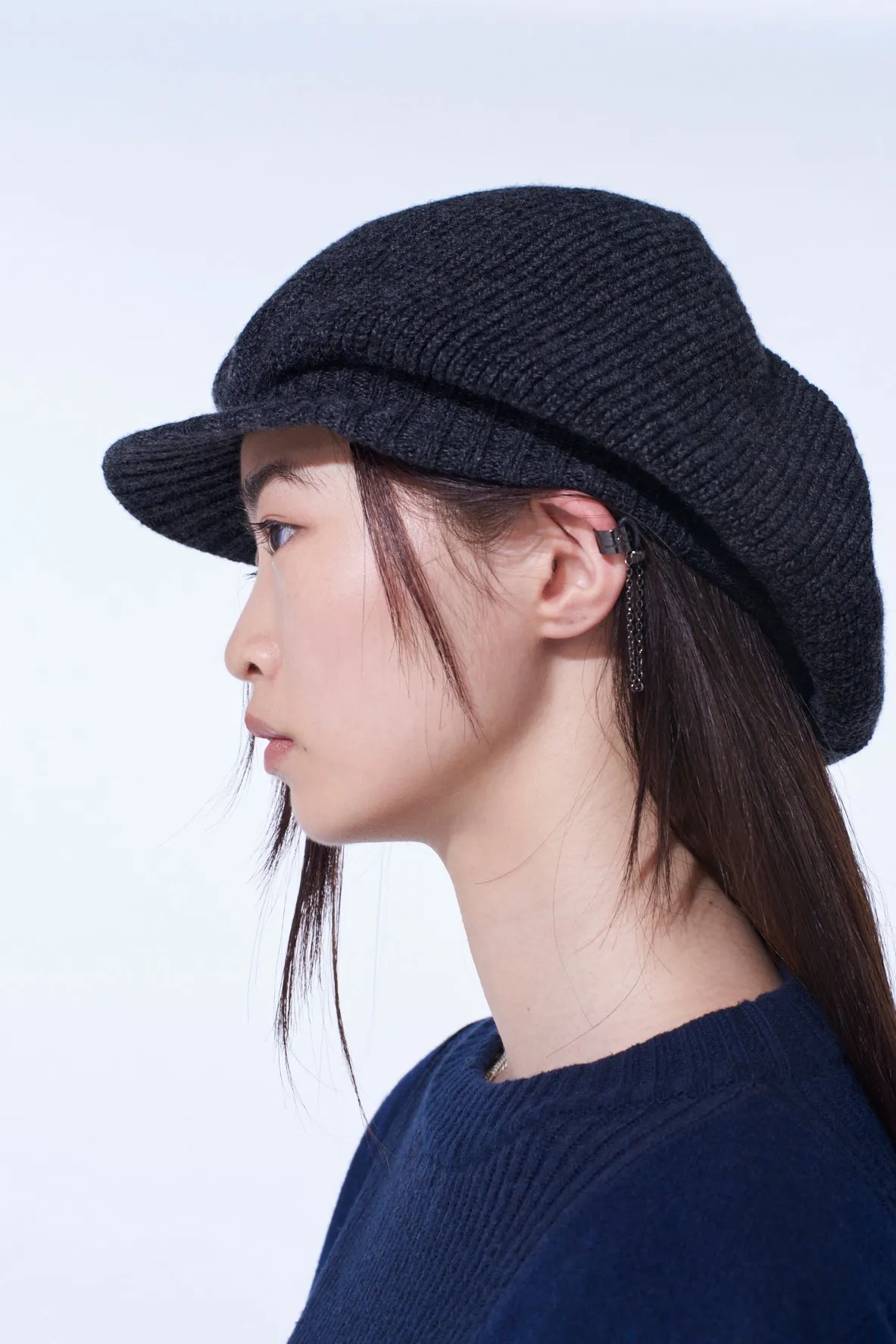 WOOL NYLON KNIT CASQUETTE sold by Yohji Yamamoto product image thumbnail 4