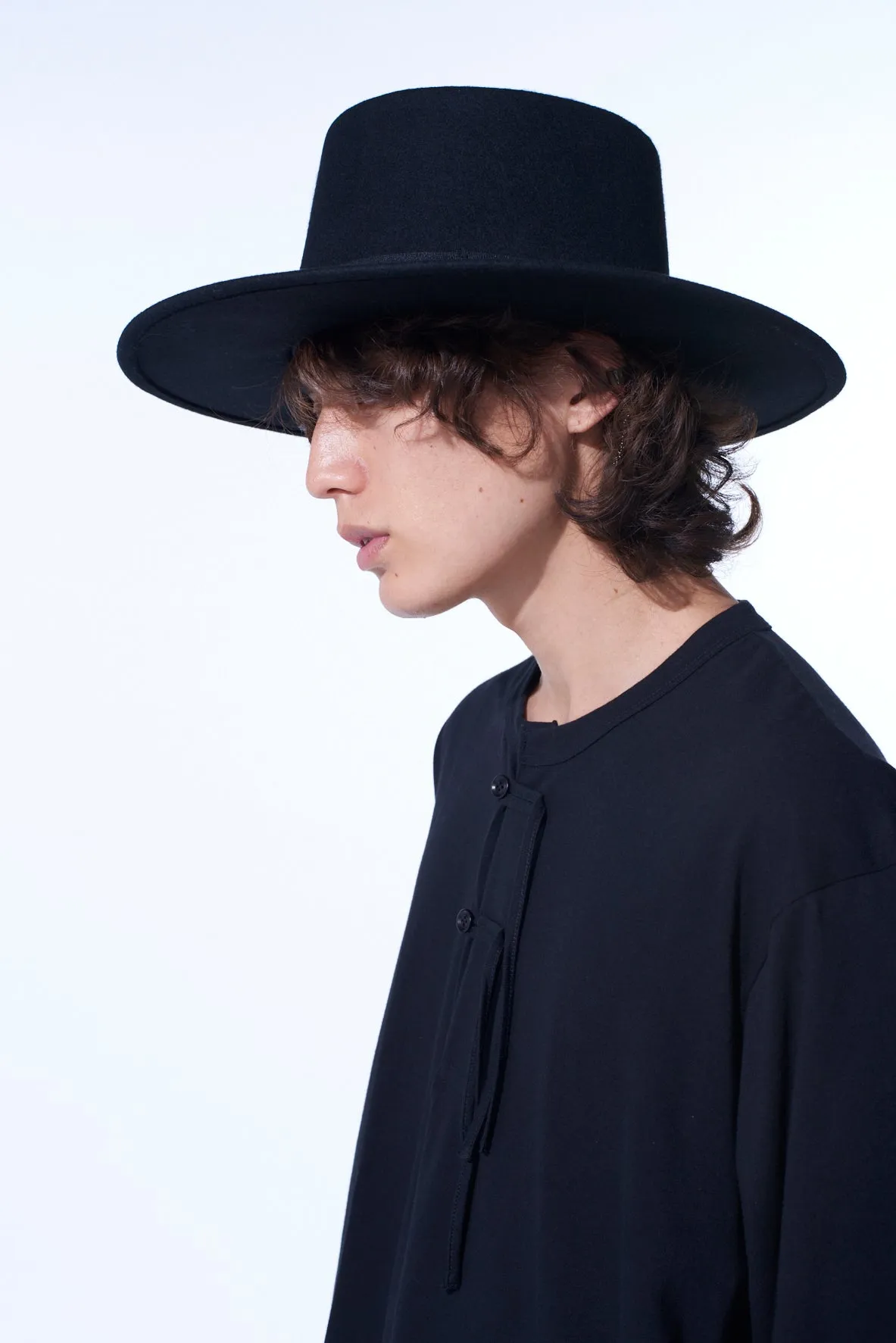 WOOL FELT WIDE BRIM HAT sold by Yohji Yamamoto product image thumbnail 3