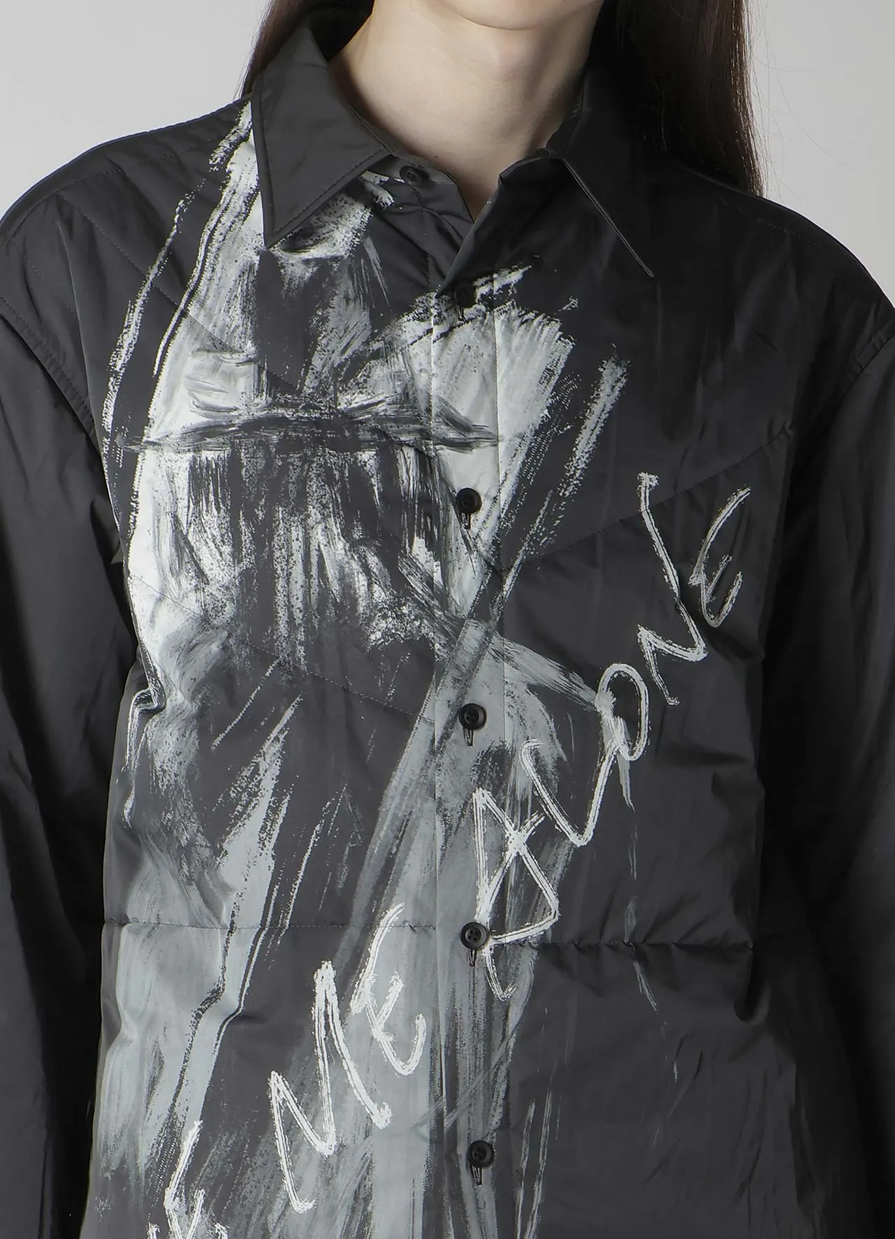Y MESSAGE PRINTED PADDED BLOUSE sold by Yohji Yamamoto product image thumbnail 4