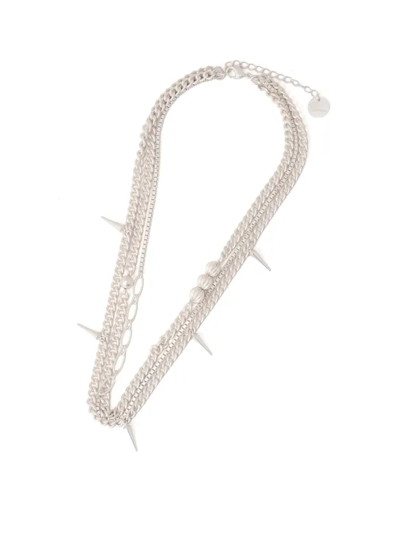 STUDS TRIPLE CHAIN NECKLACE sold by Yohji Yamamoto