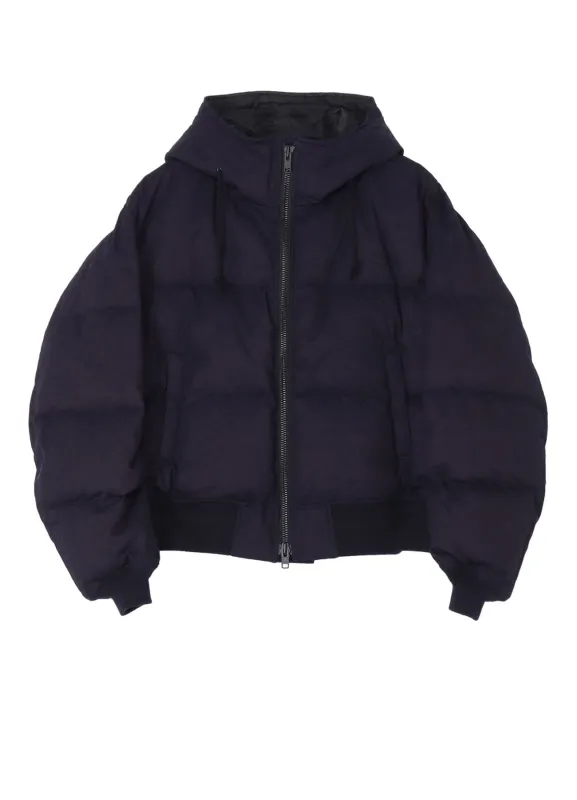IND TWILL + NY TAFETTA DOWN HOODED BLOUSON sold by Yohji Yamamoto
