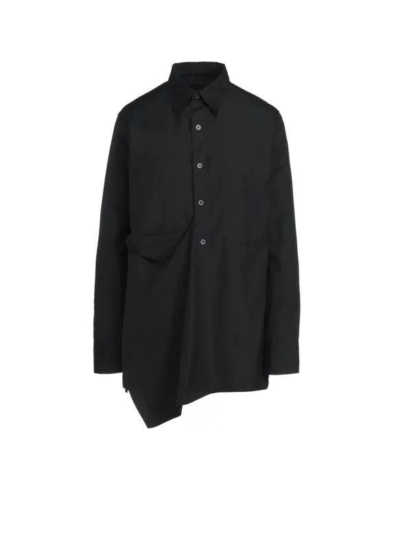 COTTON BROAD CLOTH DRAPED SHIRT sold by Yohji Yamamoto