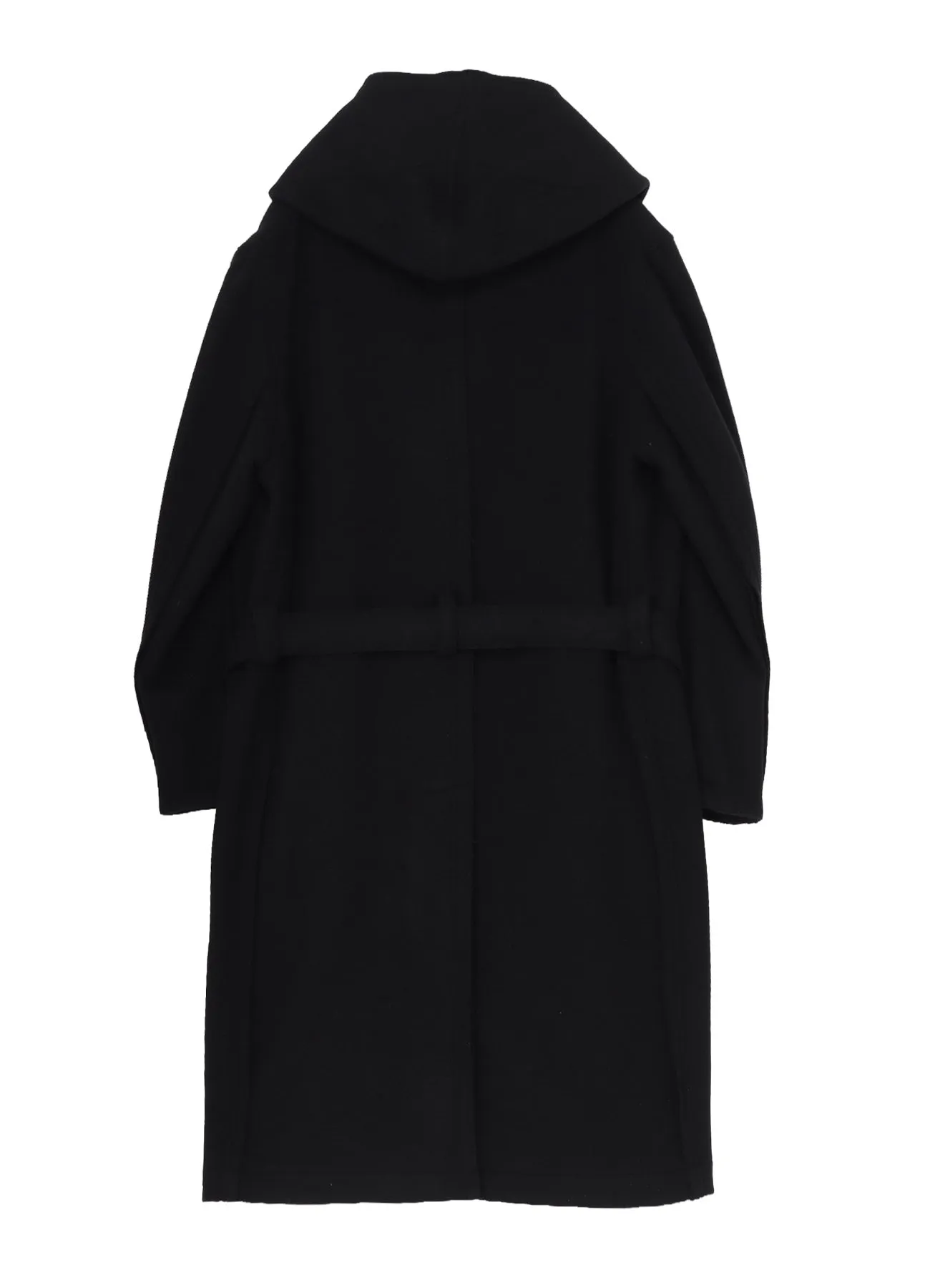 DOUBLE WEAVE MELTON UNRRIMMED HOODED COAT sold by Yohji Yamamoto product image thumbnail 3