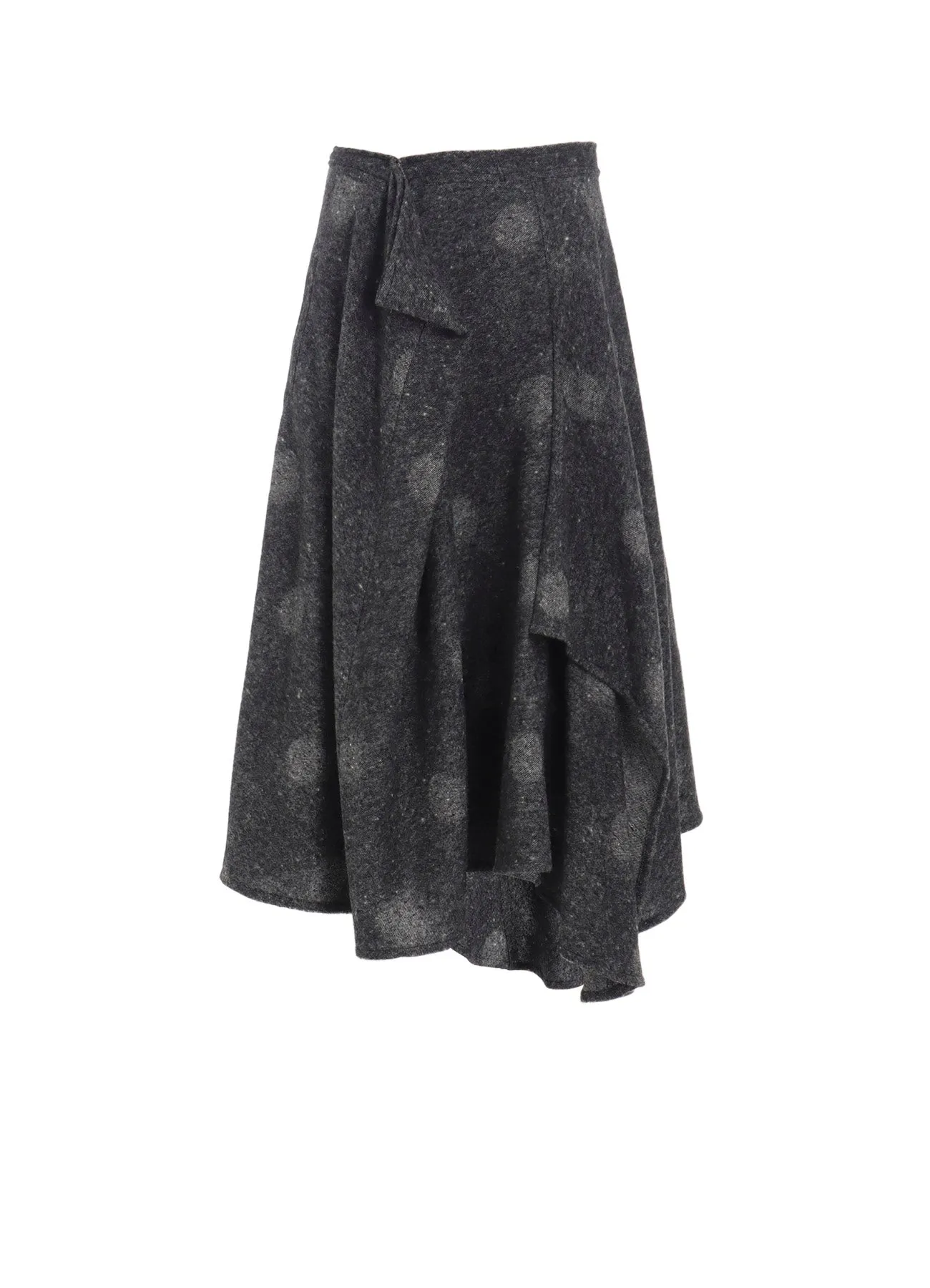 WOOL SHADOW DOT R GATHERED SKIRT sold by Yohji Yamamoto