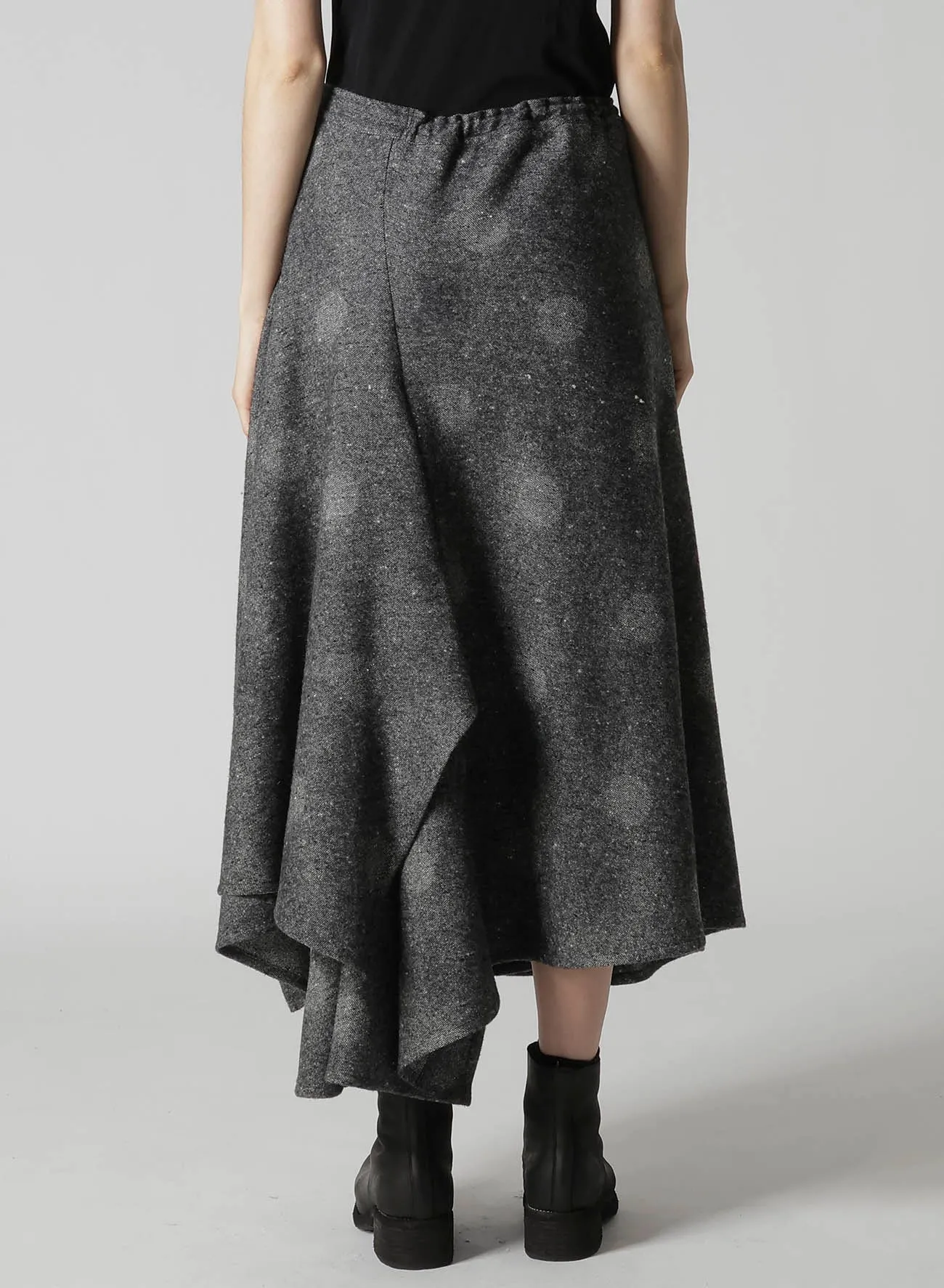 WOOL SHADOW DOT R GATHERED SKIRT sold by Yohji Yamamoto product image thumbnail 5