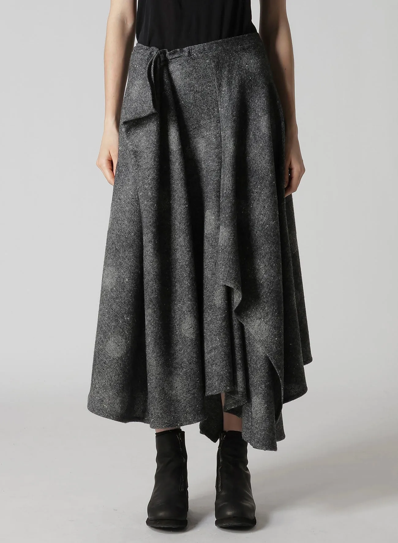 WOOL SHADOW DOT R GATHERED SKIRT sold by Yohji Yamamoto product image thumbnail 2