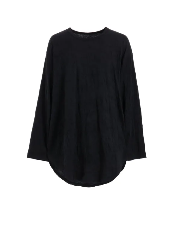 CATCH WASHER HEM ROUND JUMBO T-SHIRT LONG SLEEVES sold by Yohji Yamamoto