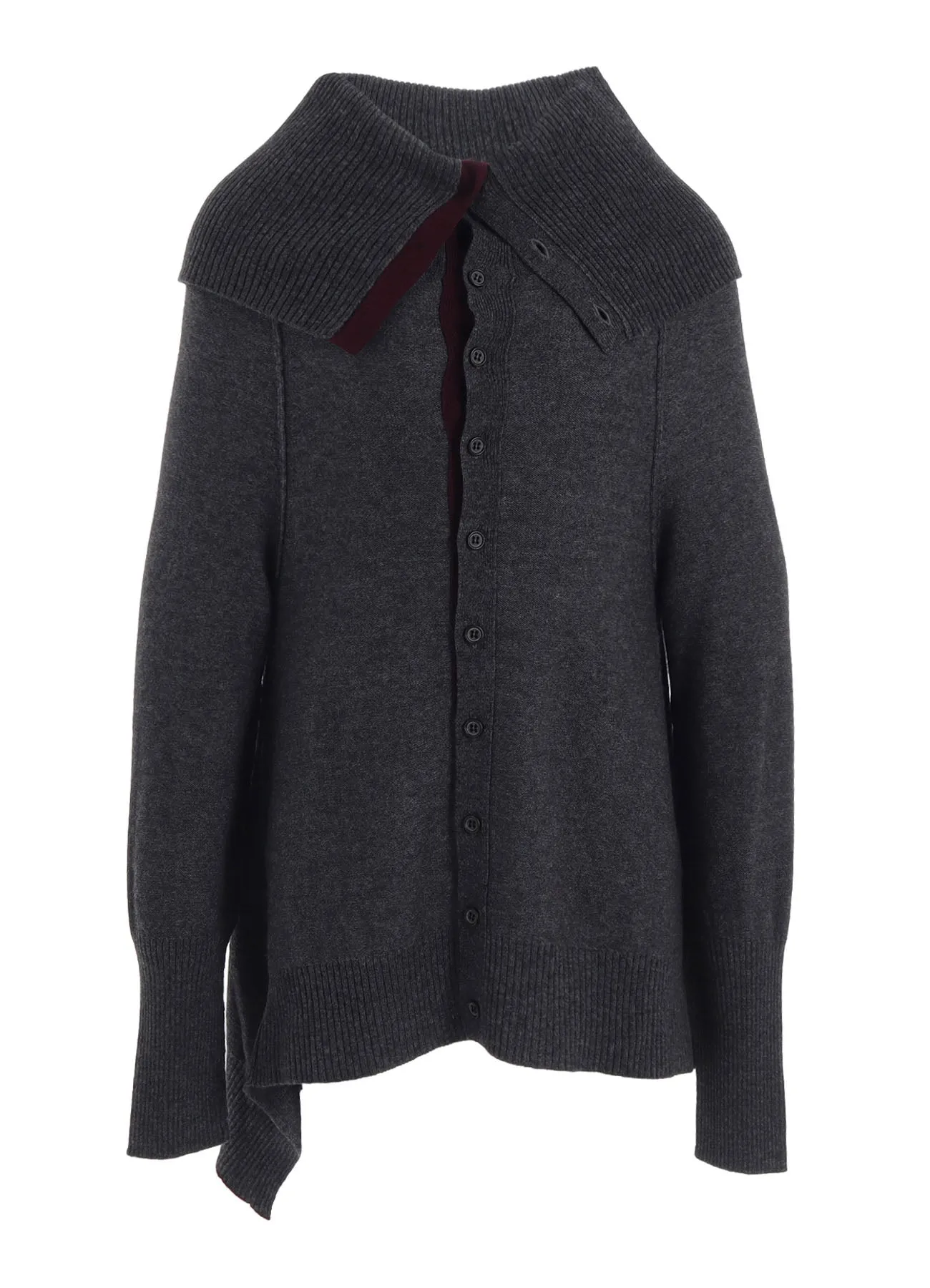 WOOL BREND DRAPED CARDIGAN sold by Yohji Yamamoto product image thumbnail 2