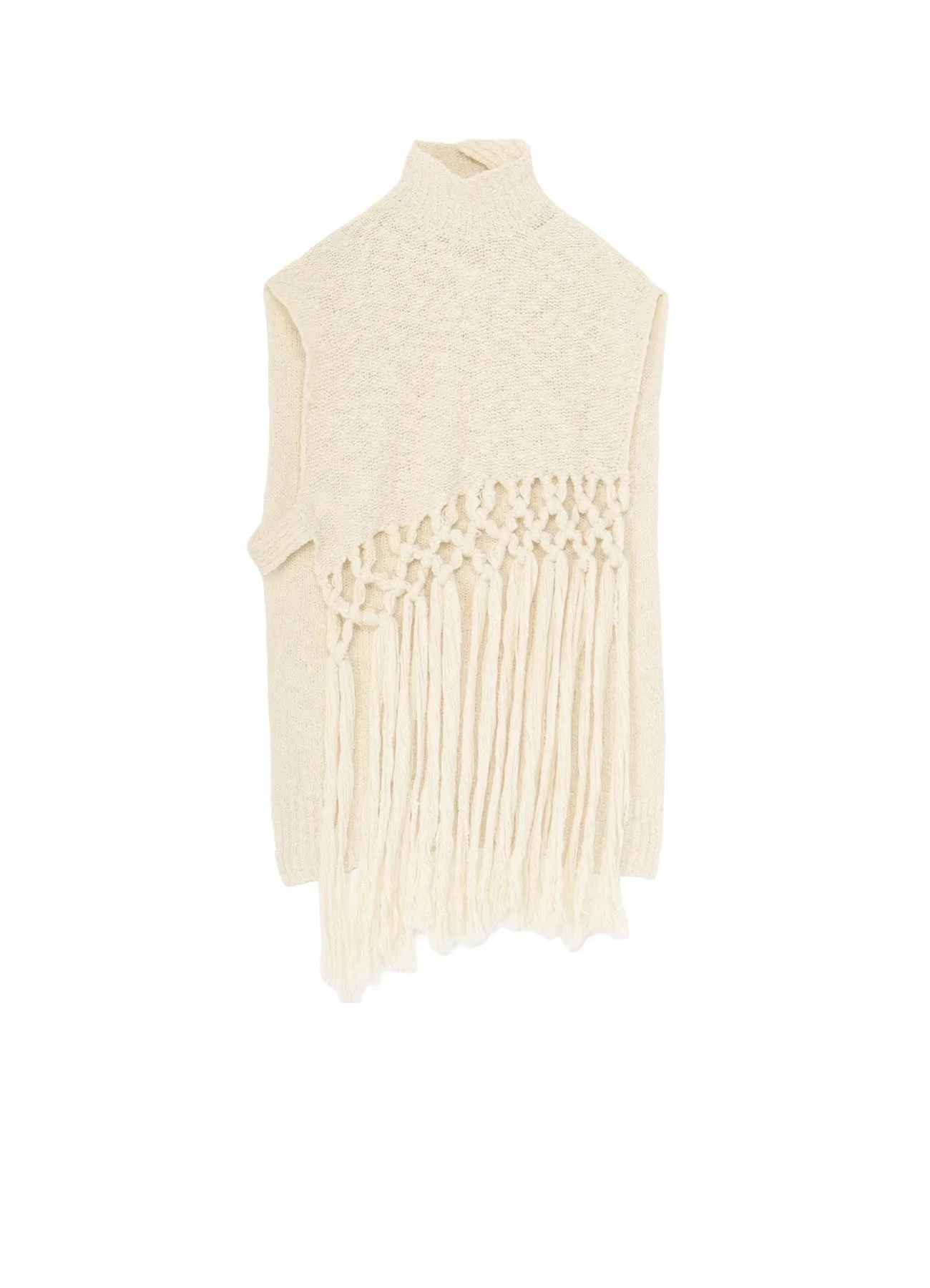THICK SLUB JERSEY FRINGE VEST sold by Yohji Yamamoto