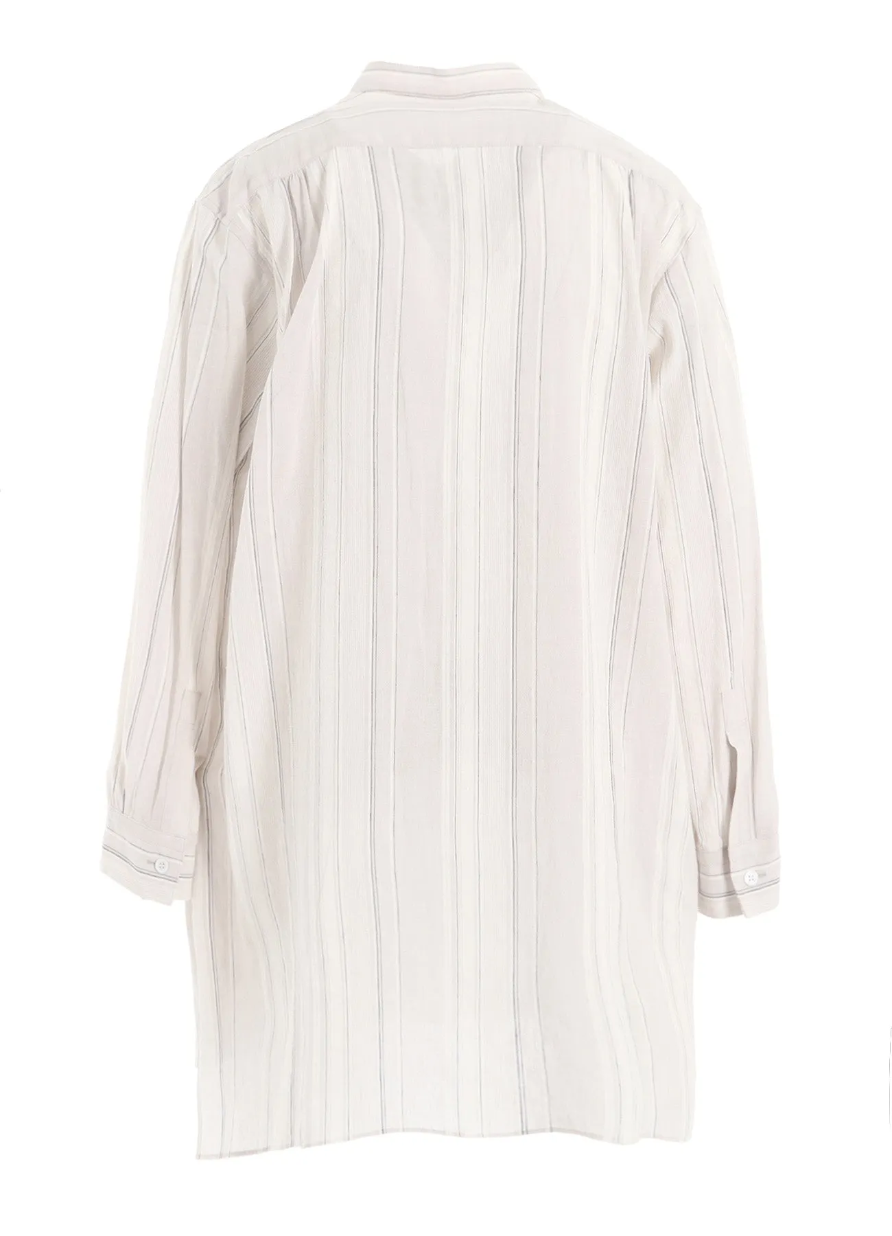 STRIPE SHRINK-FINISH FRONT CLOTH BLOUSE sold by Yohji Yamamoto product image thumbnail 5