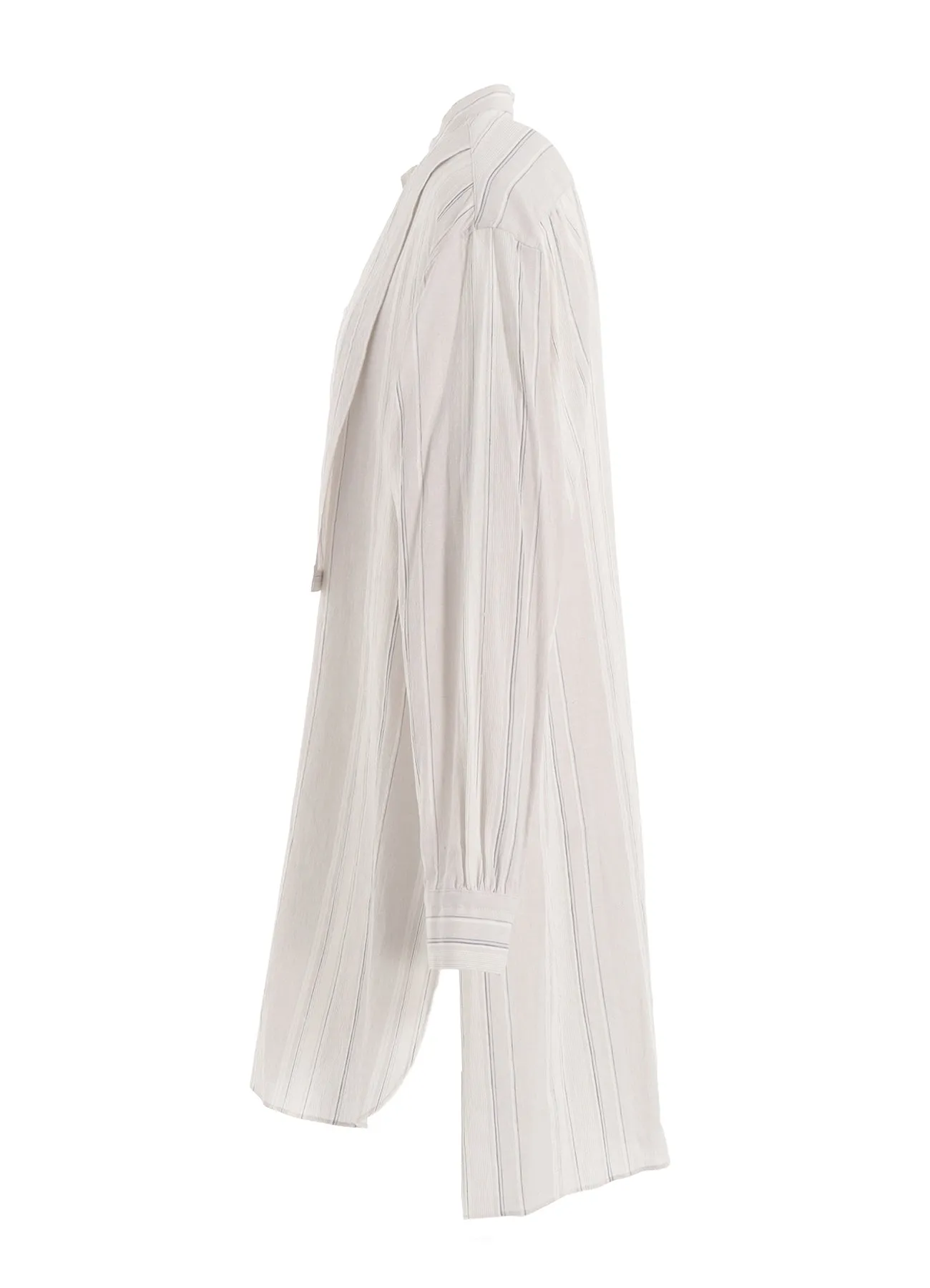 STRIPE SHRINK-FINISH FRONT CLOTH BLOUSE sold by Yohji Yamamoto product image thumbnail 4