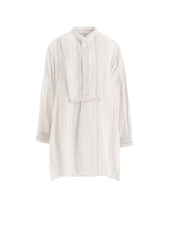 STRIPE SHRINK-FINISH FRONT CLOTH BLOUSE sold by Yohji Yamamoto