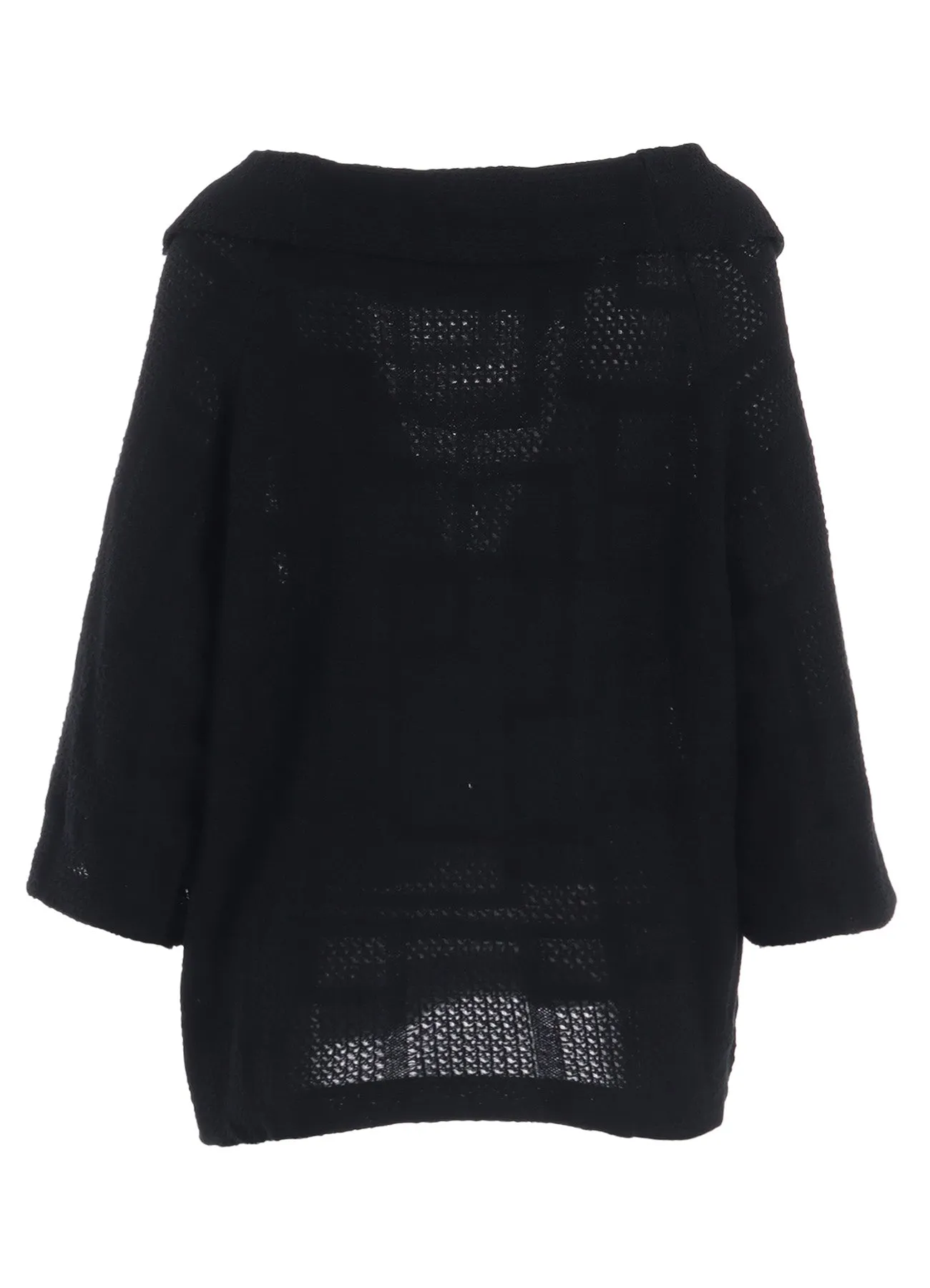 GEOMETRIC SHEER COLLARED RAGLAN PULLOVER sold by Yohji Yamamoto product image thumbnail 4