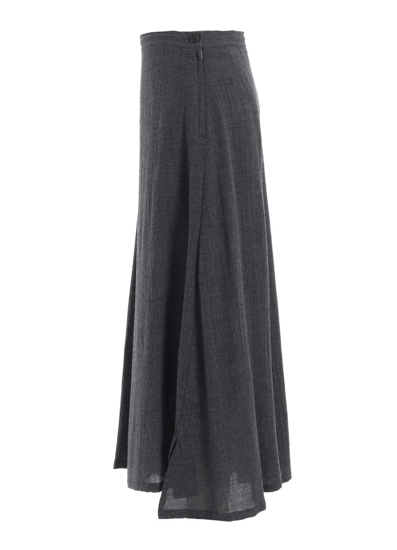 WOOL GAUZE TWILL ASYMMETRIC FLARE SKIRT sold by Yohji Yamamoto product image thumbnail 3